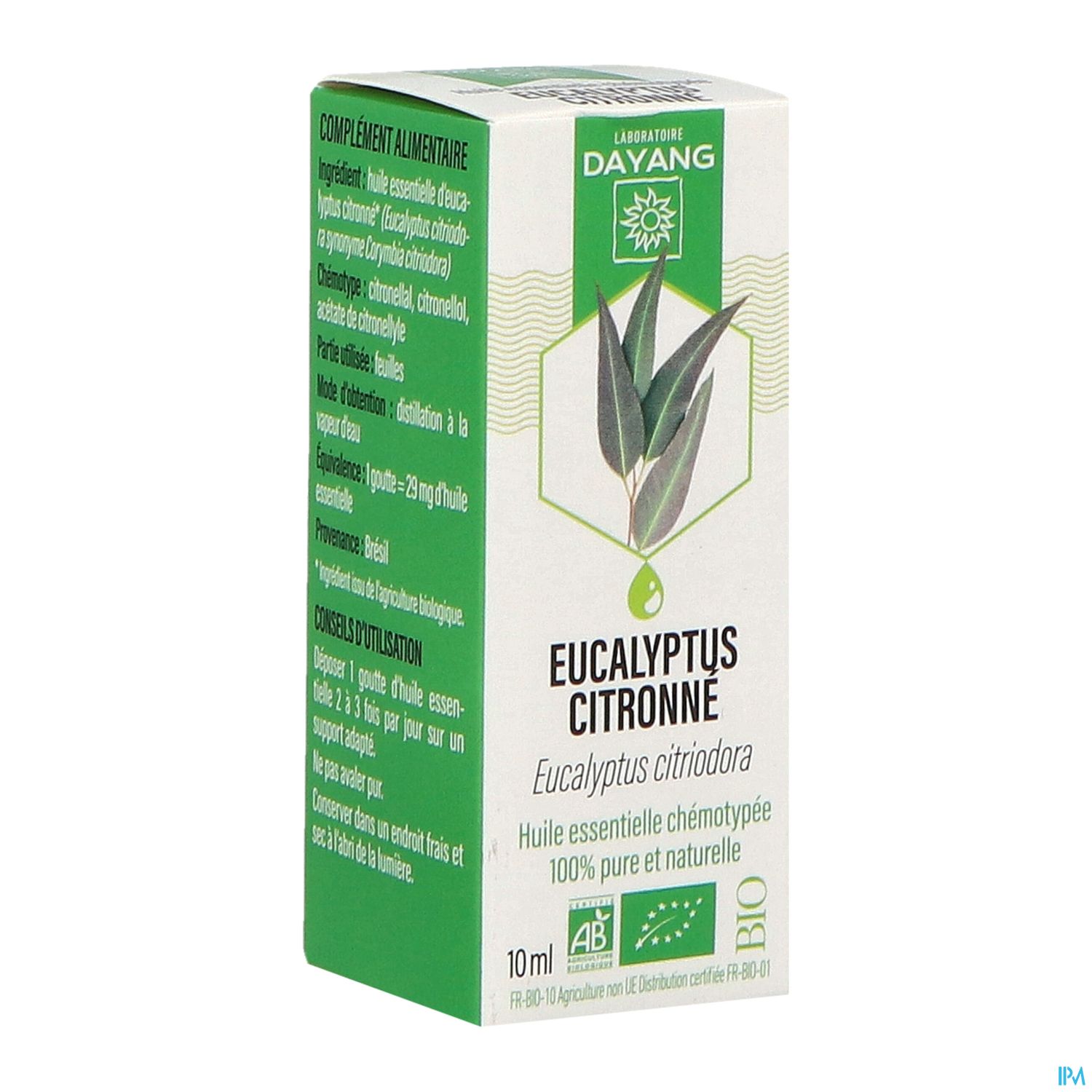 Dayang Huile Essentielle Eucalyptus Citronne Bio 10ml