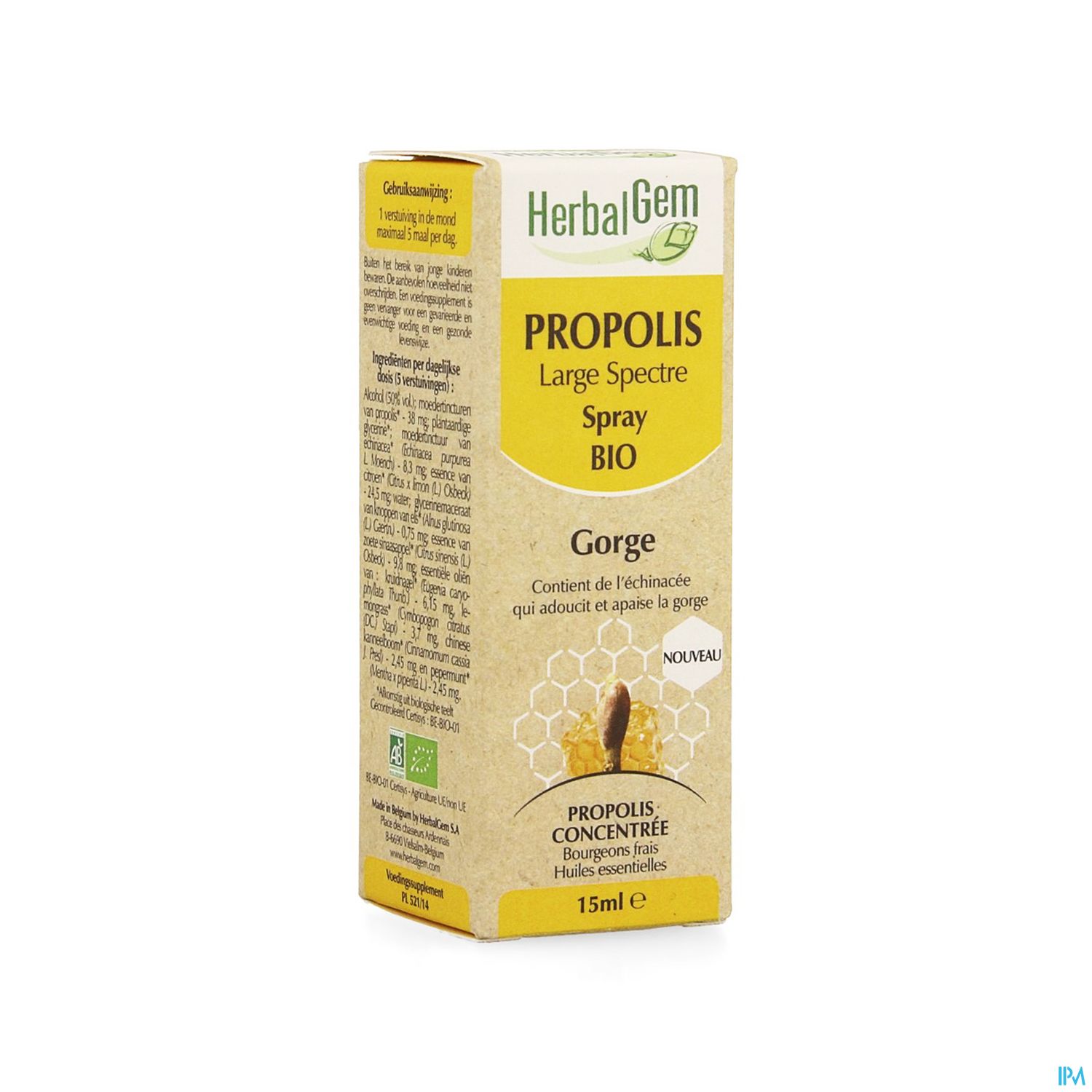 HERBALGEM PROPOLIS BIO SPR 15ML