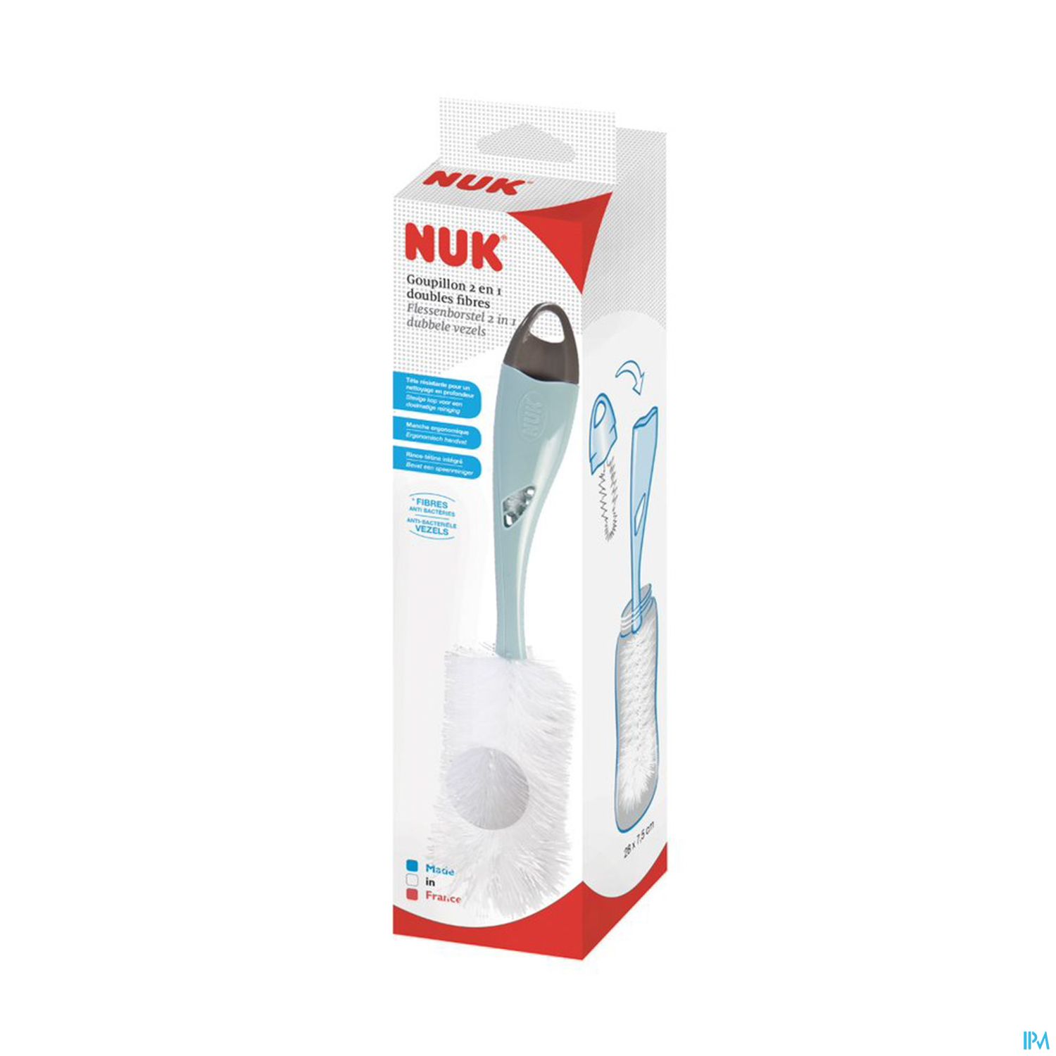 GOUPILLON NUK 2EN1 FIBR A/BACTERIE