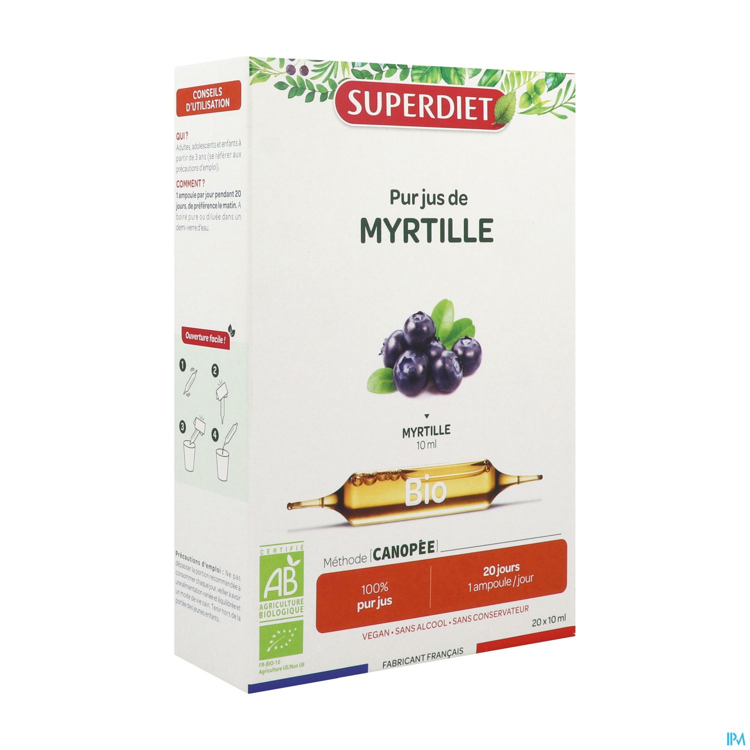 SUPERDIET MYRTILLE BIO AMP20