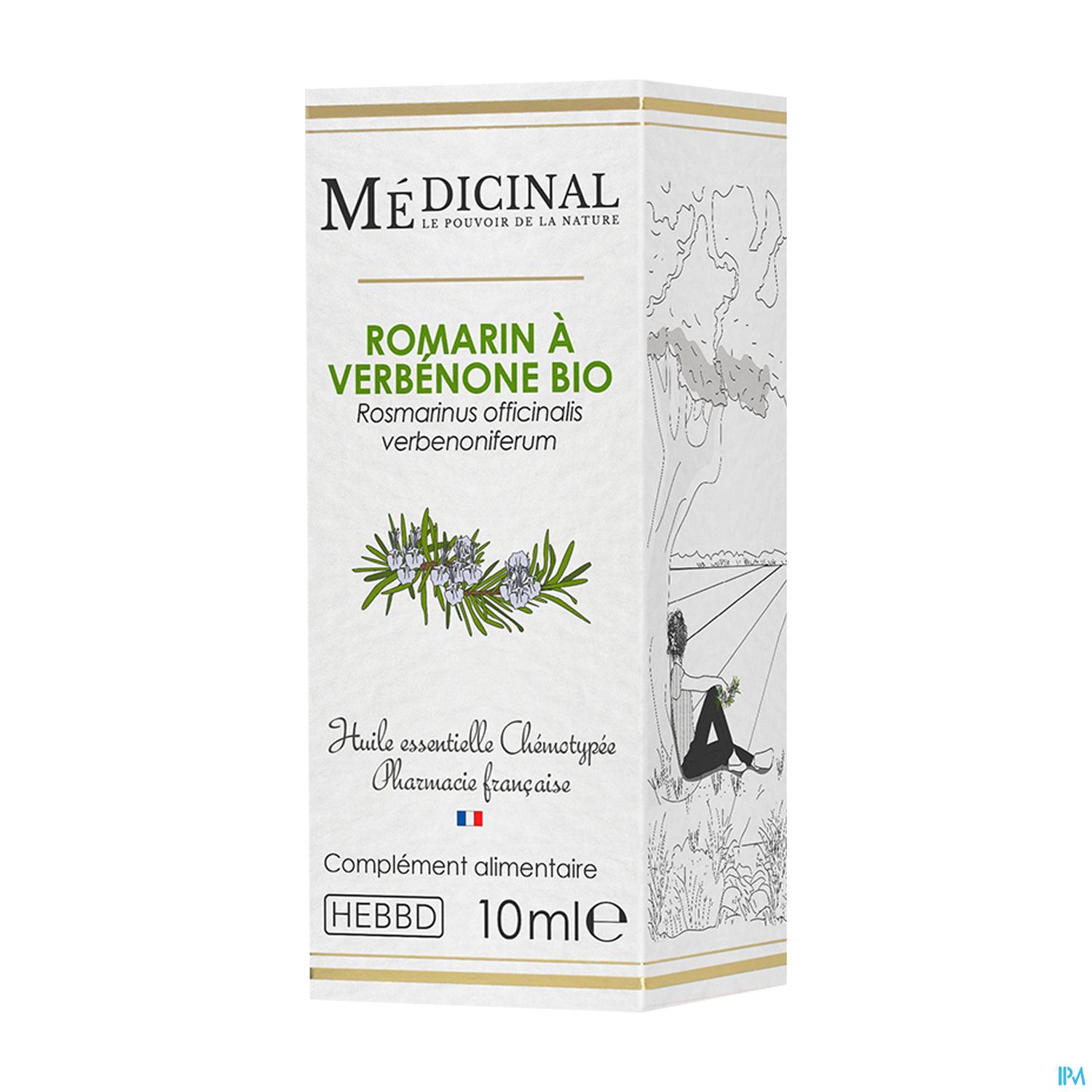 Medicinal Huile Essentielle Romarin Verbenone Bio 10ml