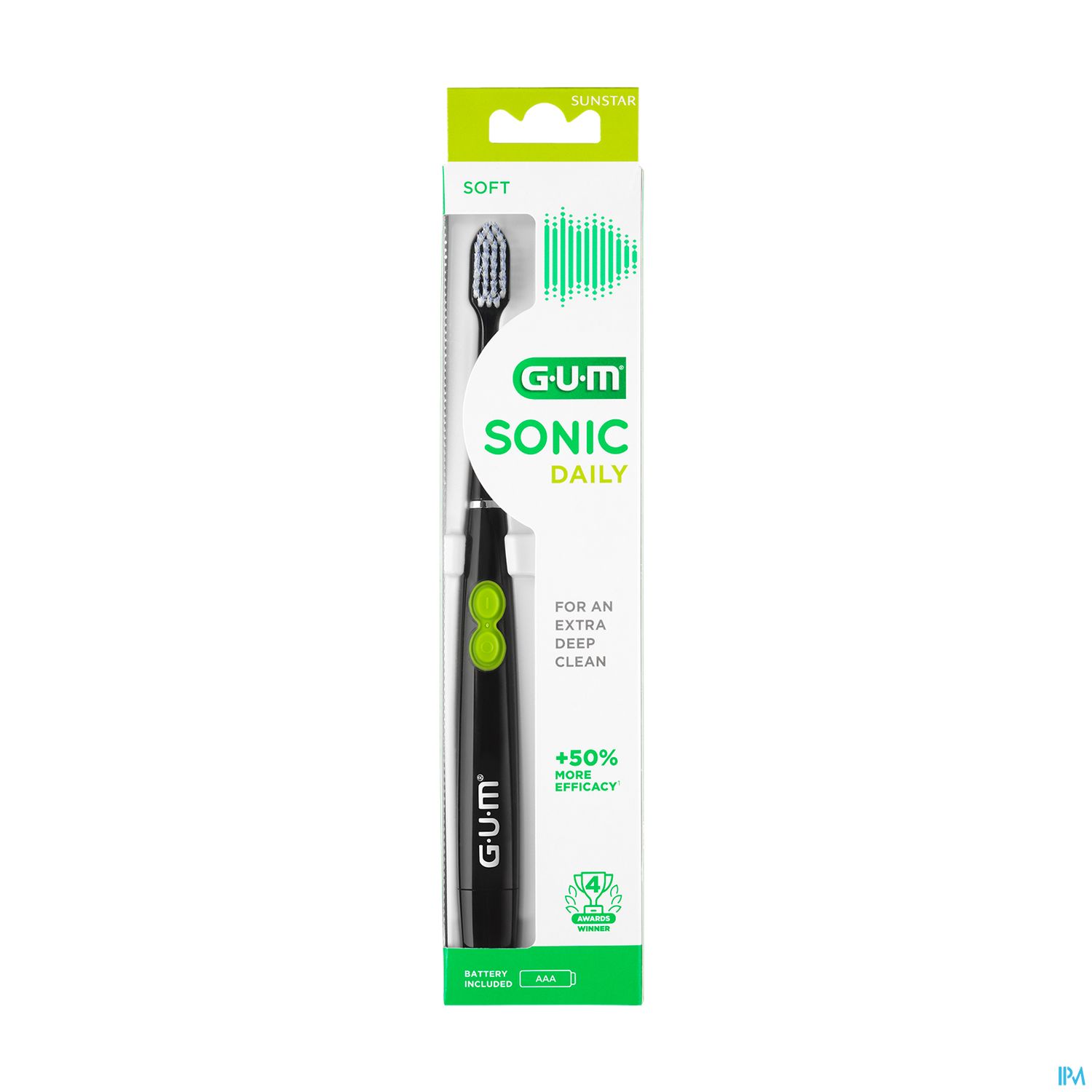 Gum Activital Sonic Brosse A Dents Souple Black