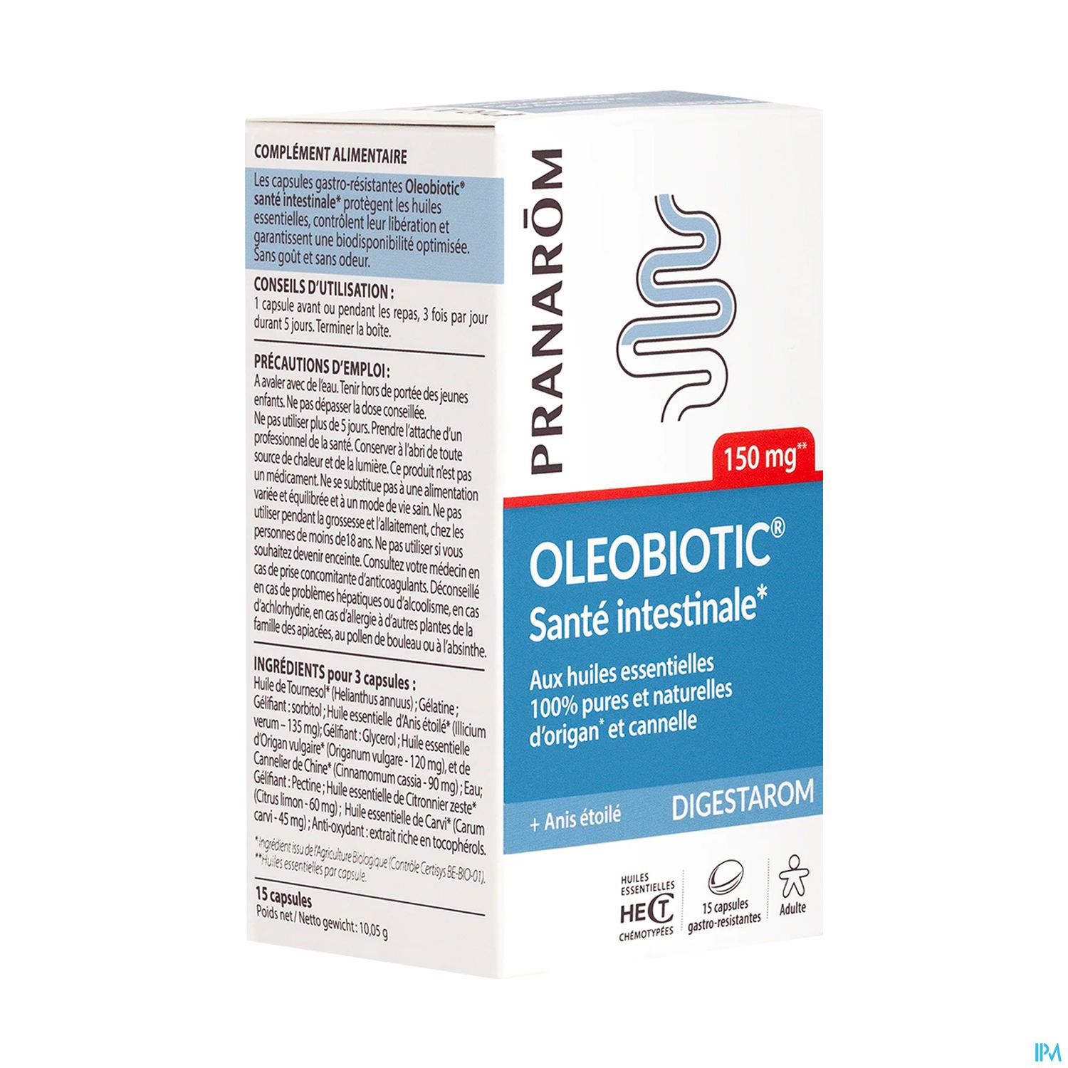 Pranarom Oleobiotic Digestarom Sante Intestinale Capsule 15