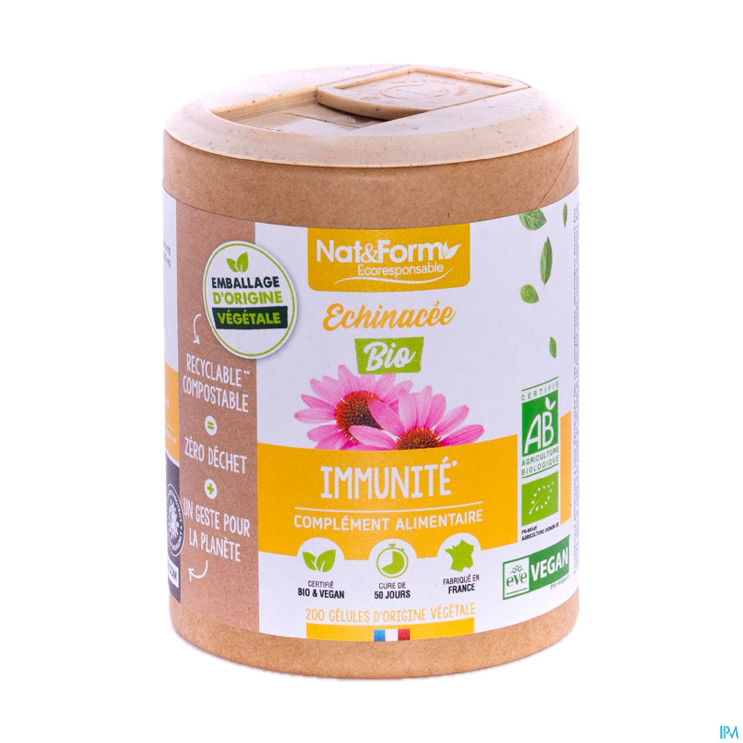 Nat Et Form Ecoresponsable Echinacea Bio Gelule Vegetale 200