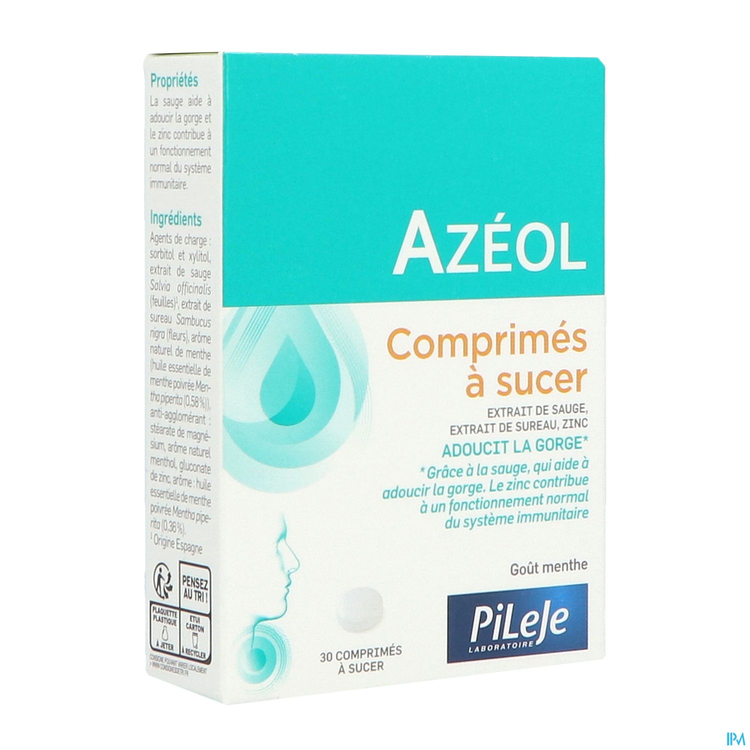 AZEOL CPR A SUCER MENTHE 30