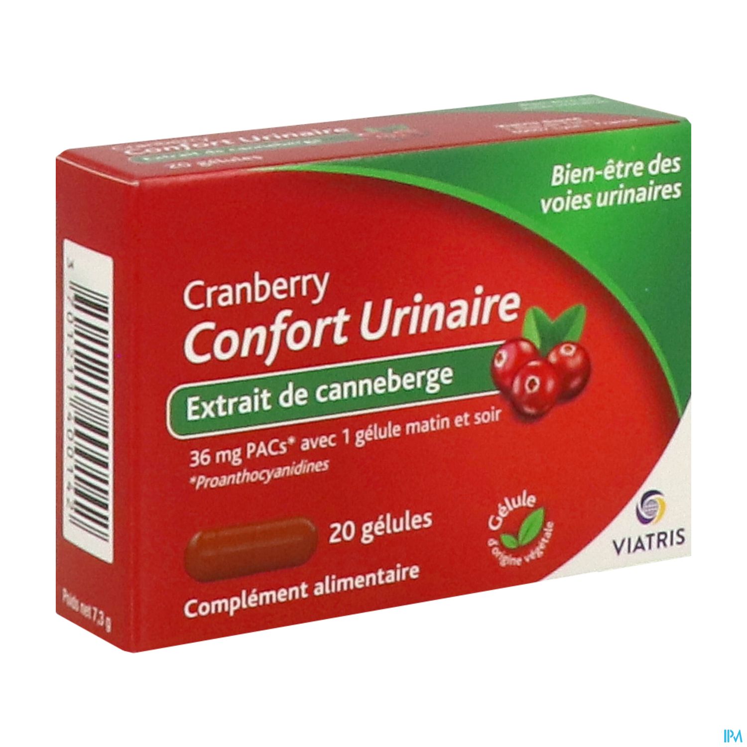 Viatris Cranberry Confort Urinaire Gelule 20