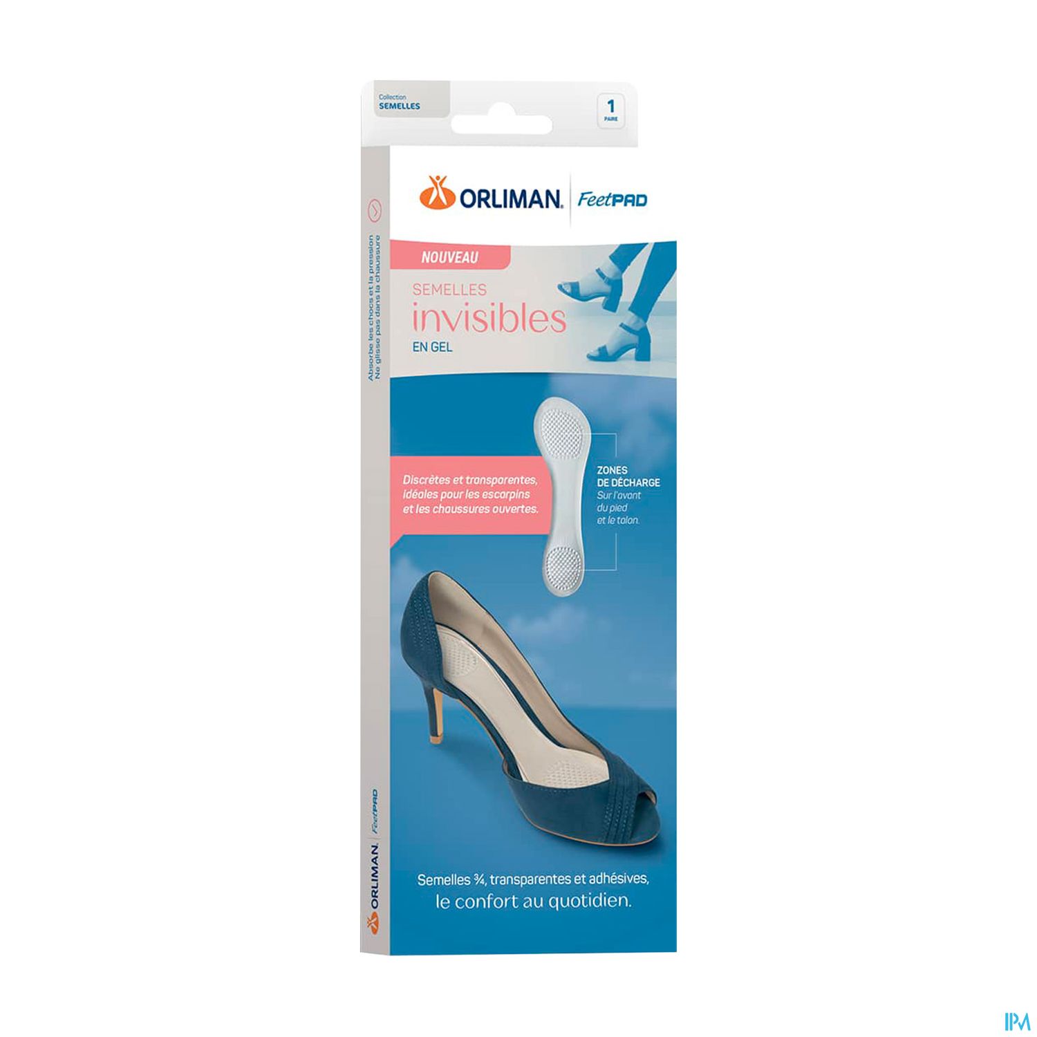 Orliman Feetpad Semelle Invisibles En Gel Taille Unique