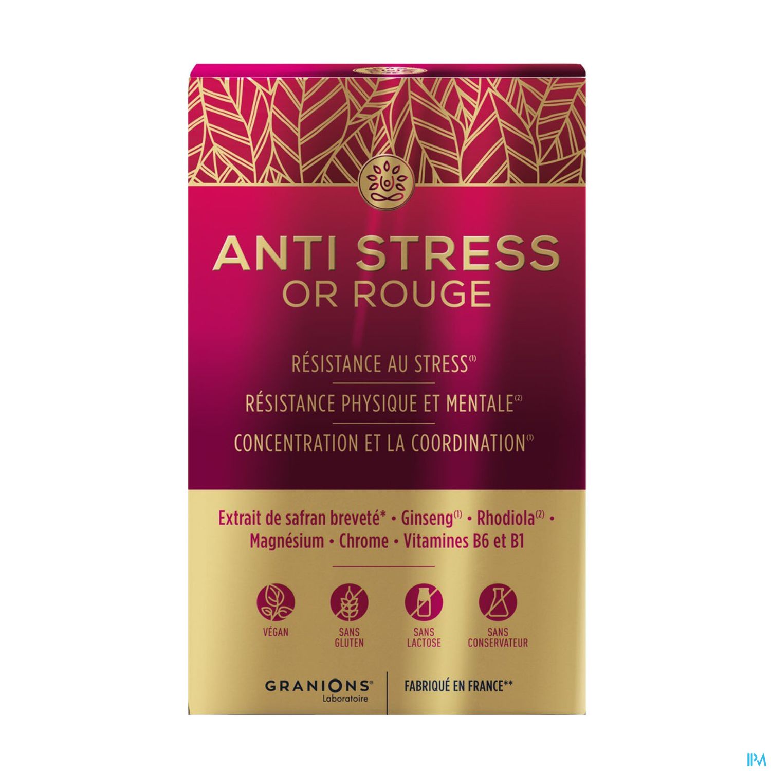 Granions Antistress Or Rouge Comprime 15