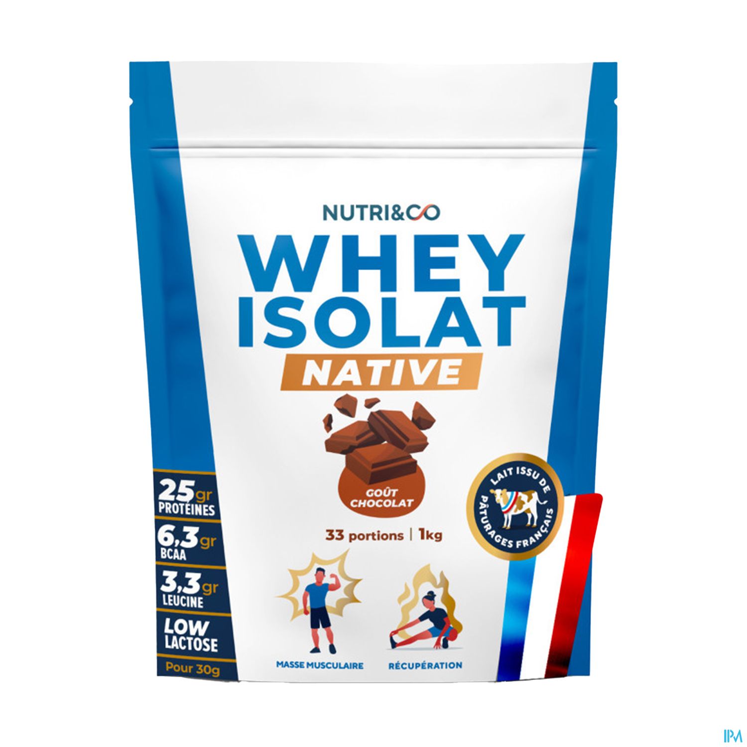 Nutri Co Whey Isolat Native Poudre Chocolat 1kg