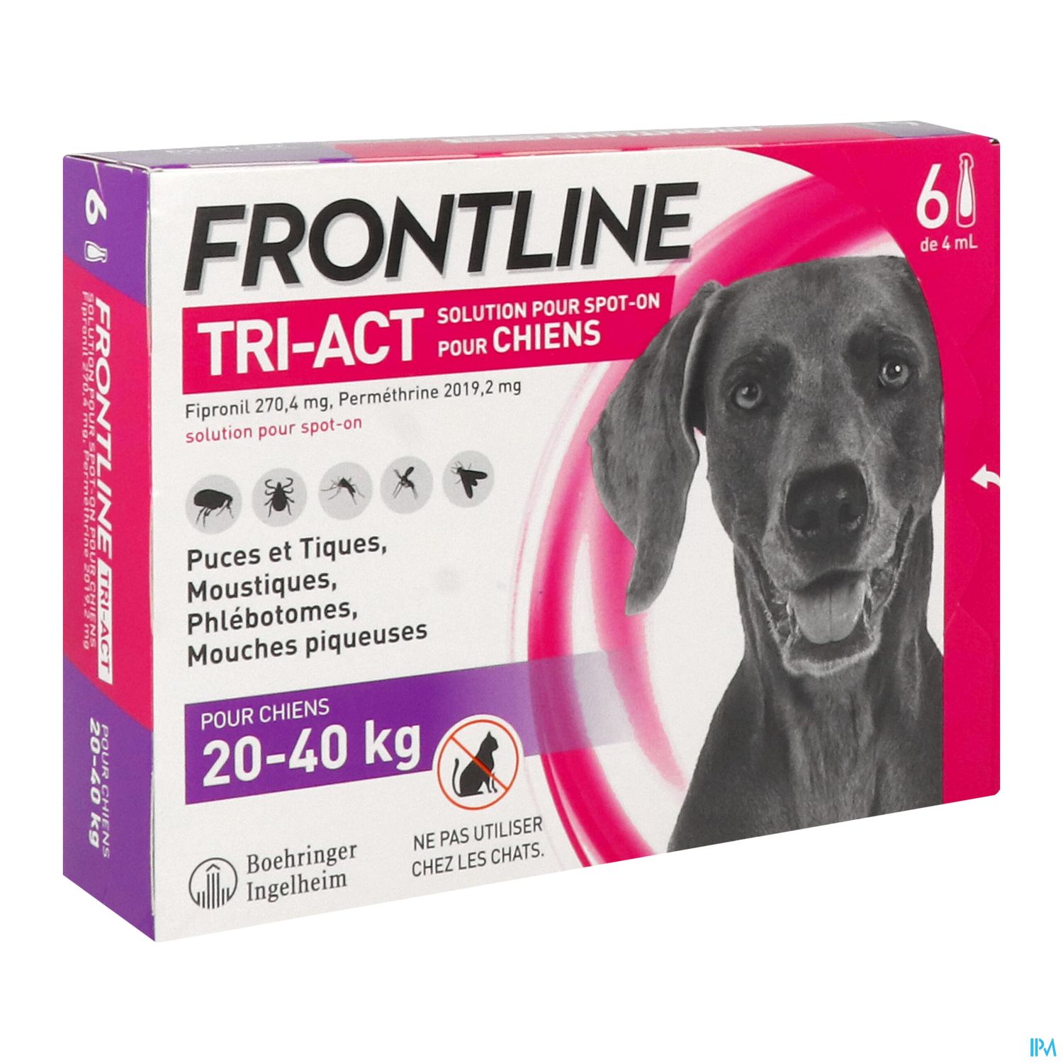 Frontline Tri Act Spot On Chien l Solution X6