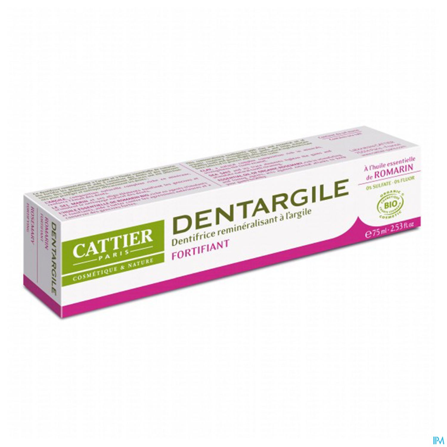 Dentargile Dentifrice Huile Essentielle Romarin Bio 75ml