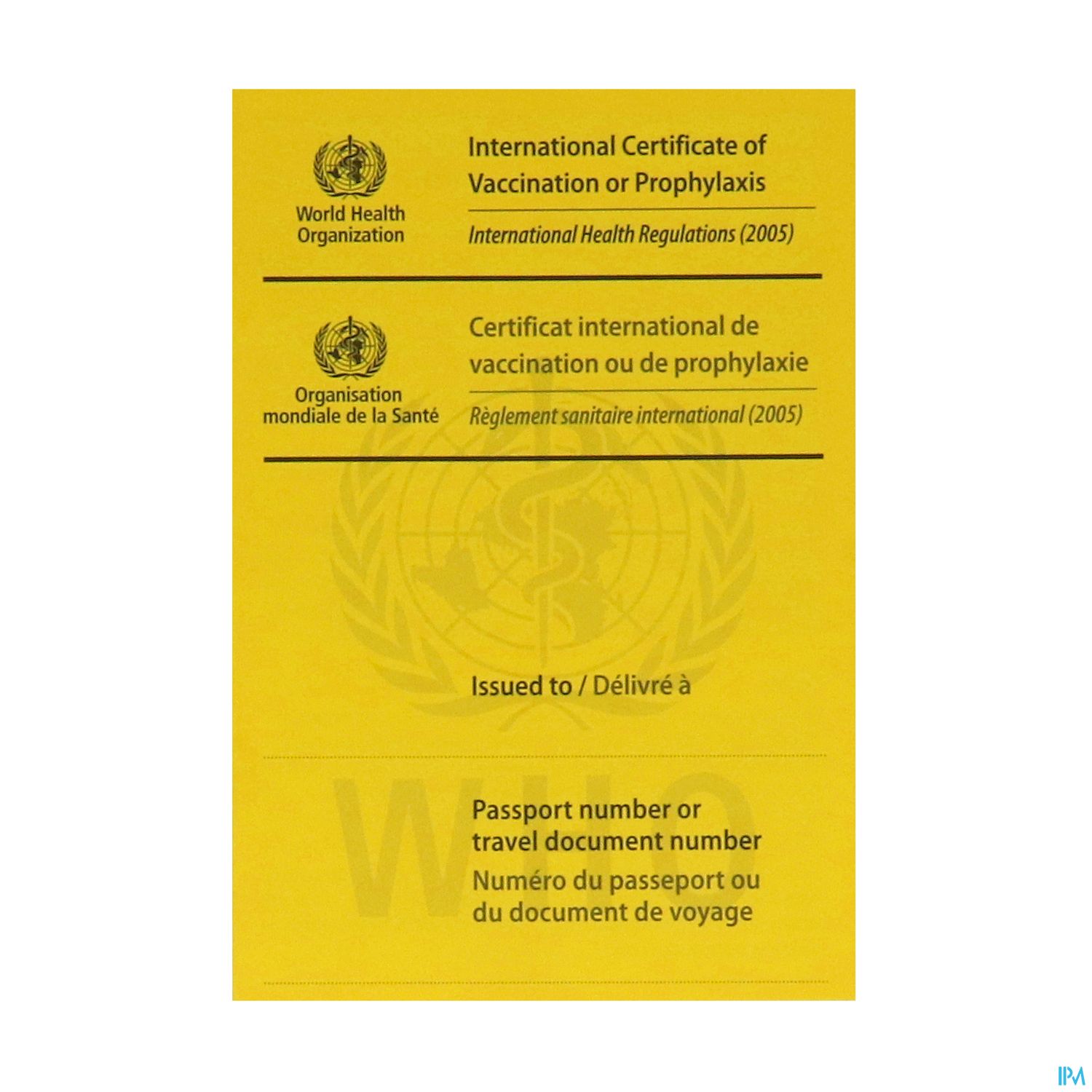 CARNET CERTIF INTERNAT VACC 1
