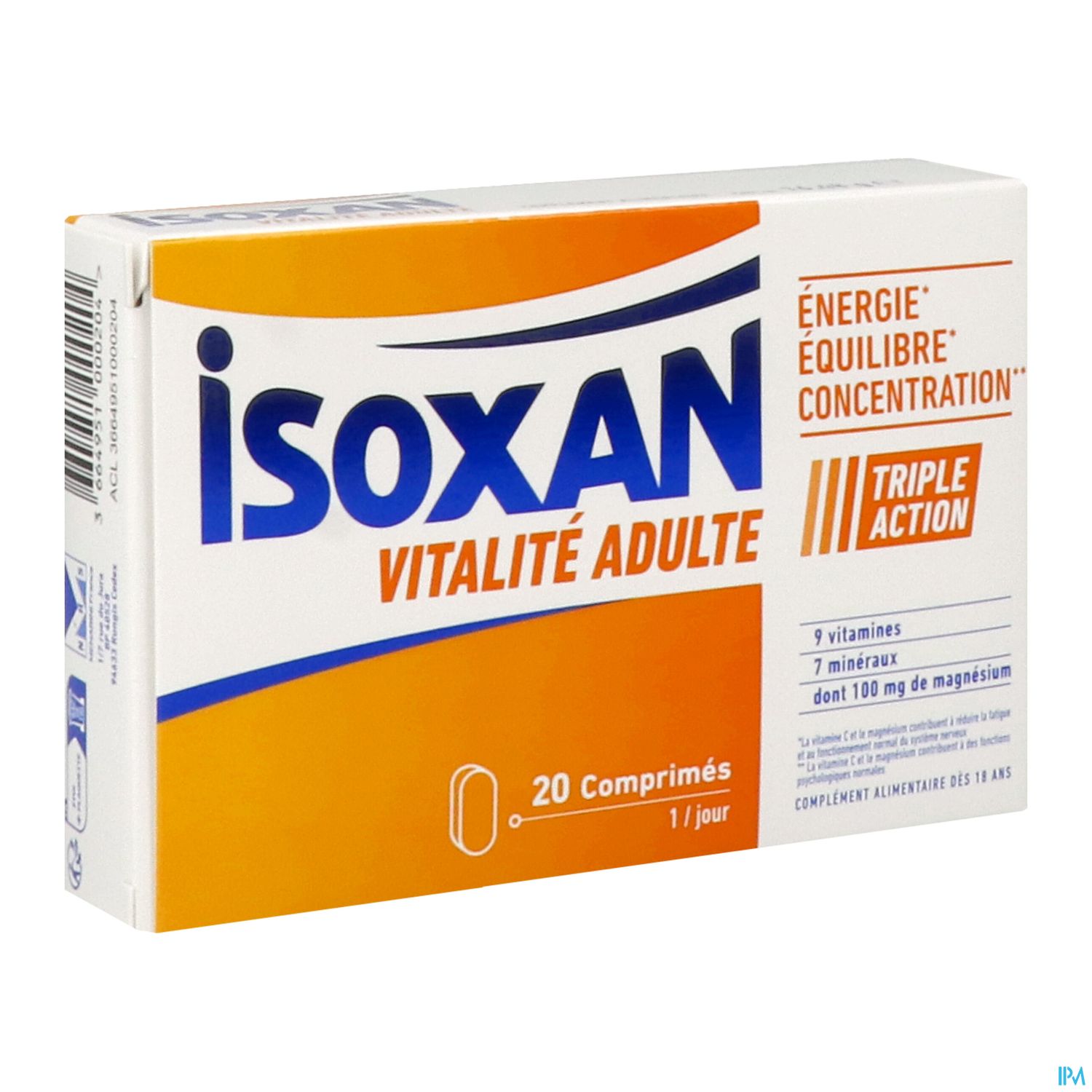 ISOXAN VITALITE ADULTE CPR 20