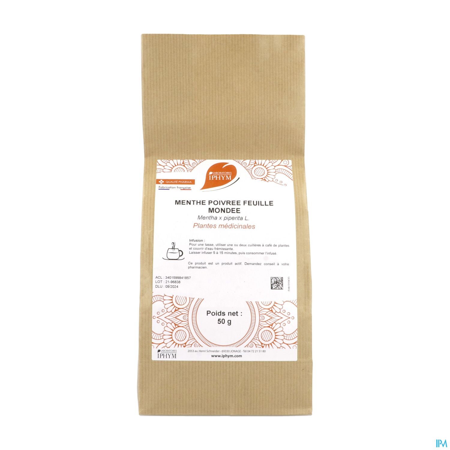 MENTHE POIV IPHYM FEUIL MOND 50G