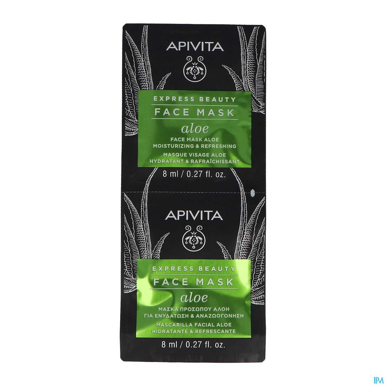 Apivita Masque Express Hydratant Et Rafraichissant A l'aloe 8ml X2