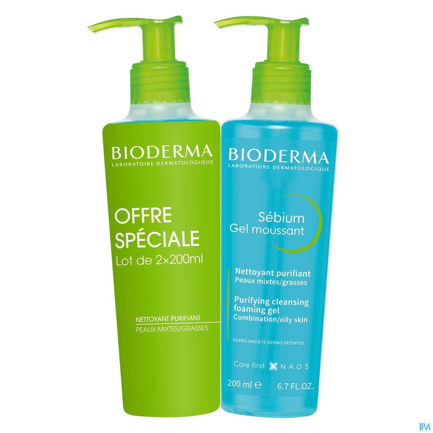 Bioderma Sebium Gel Moussant Nettoyant Purifiant 200ml X2