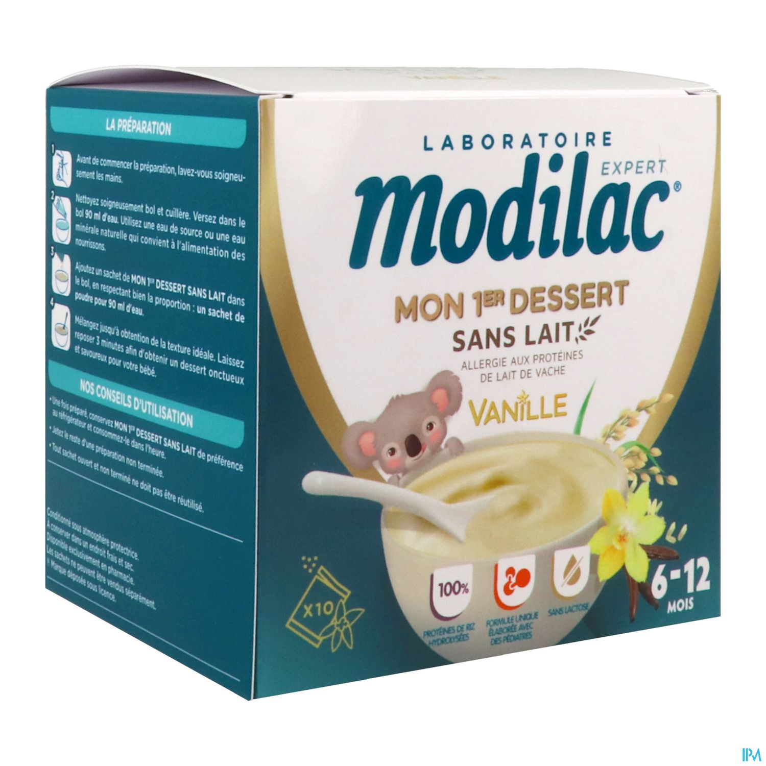 Modilac 1er Dessert Sans Lait Poudre Vanille 6mois Sachet 10