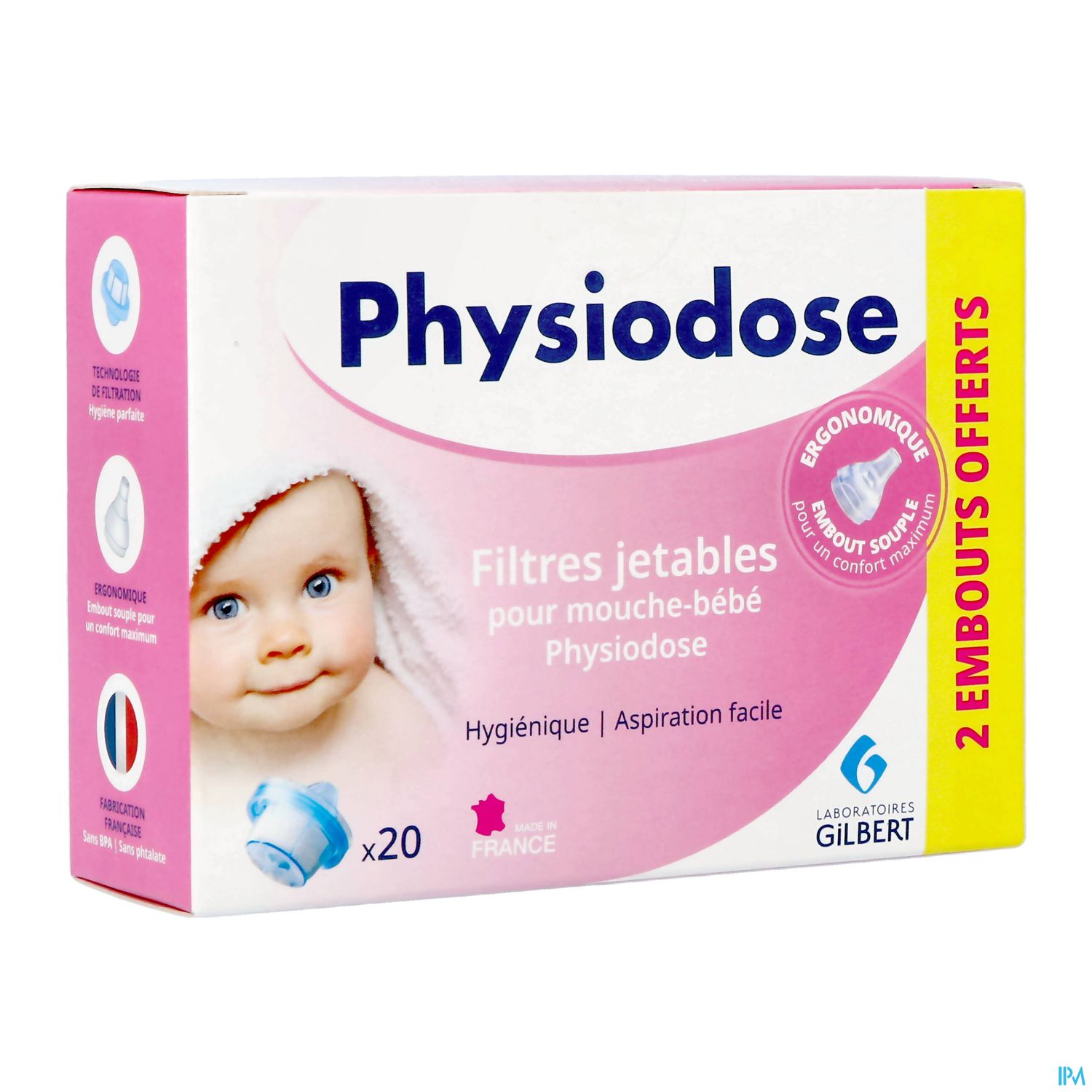 Laboratoires Gilbert Physiodose Filtre Pour Mouche Bebe 20 + Embout 2