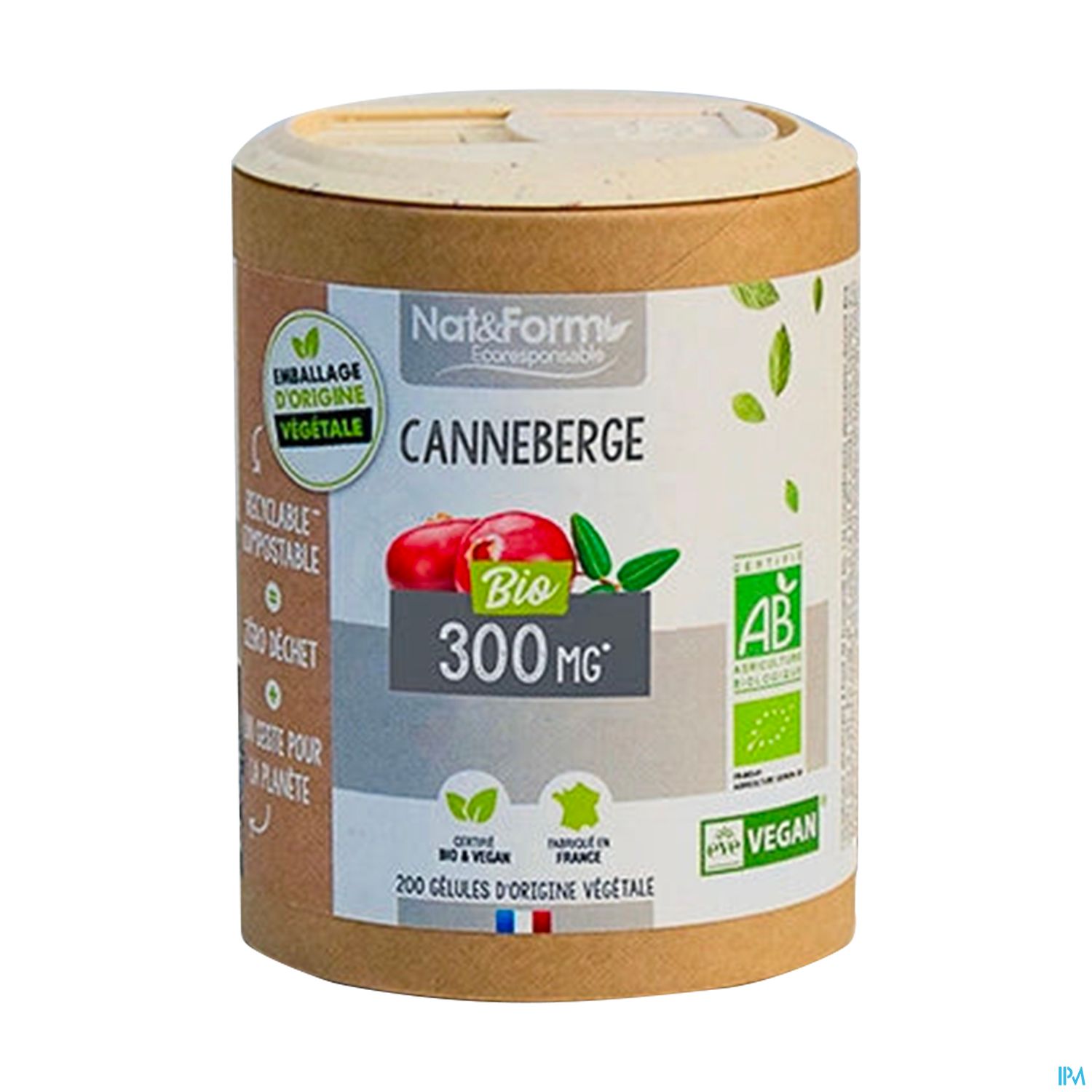 Nat Et Form Ecoresponsable Canneberge Bio Gelule Vegetale 200