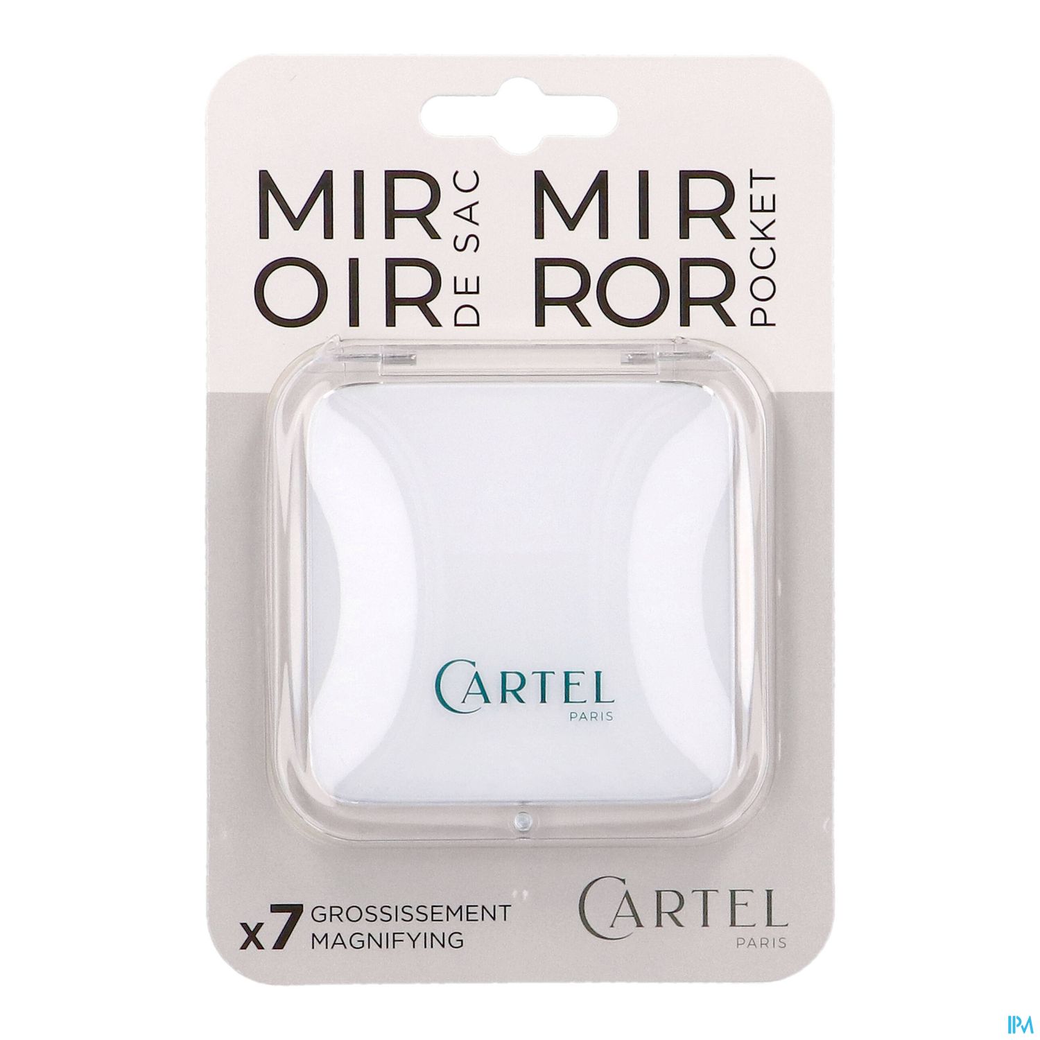 CARTEL MIROIR POCHE CARRE BLANC