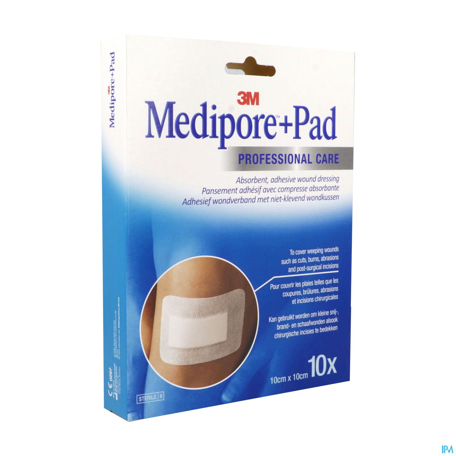 MEDIPORE + PAD ADH ST 10X10CM10              