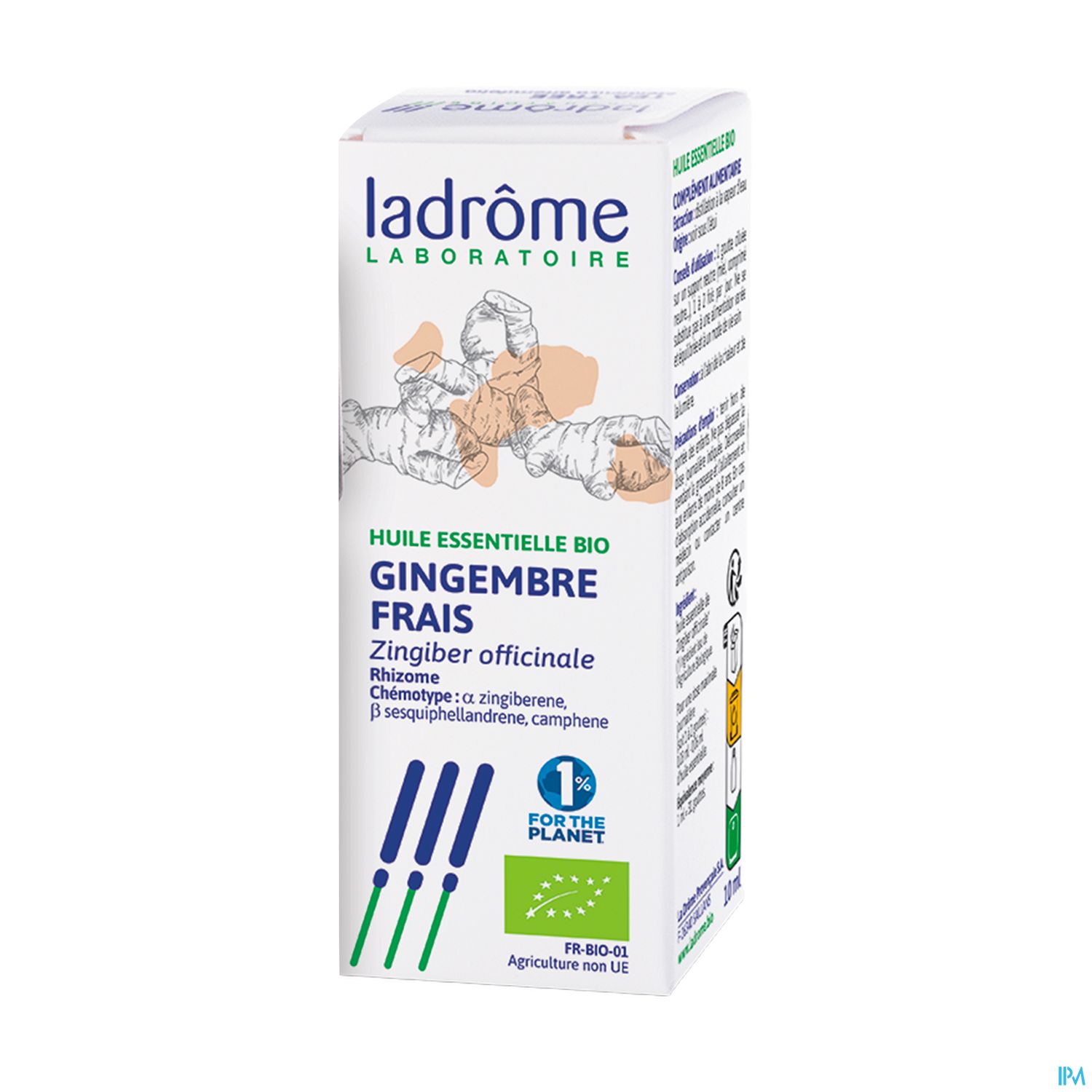 Ladrome Huile Essentielle Gingembre Bio 10ml