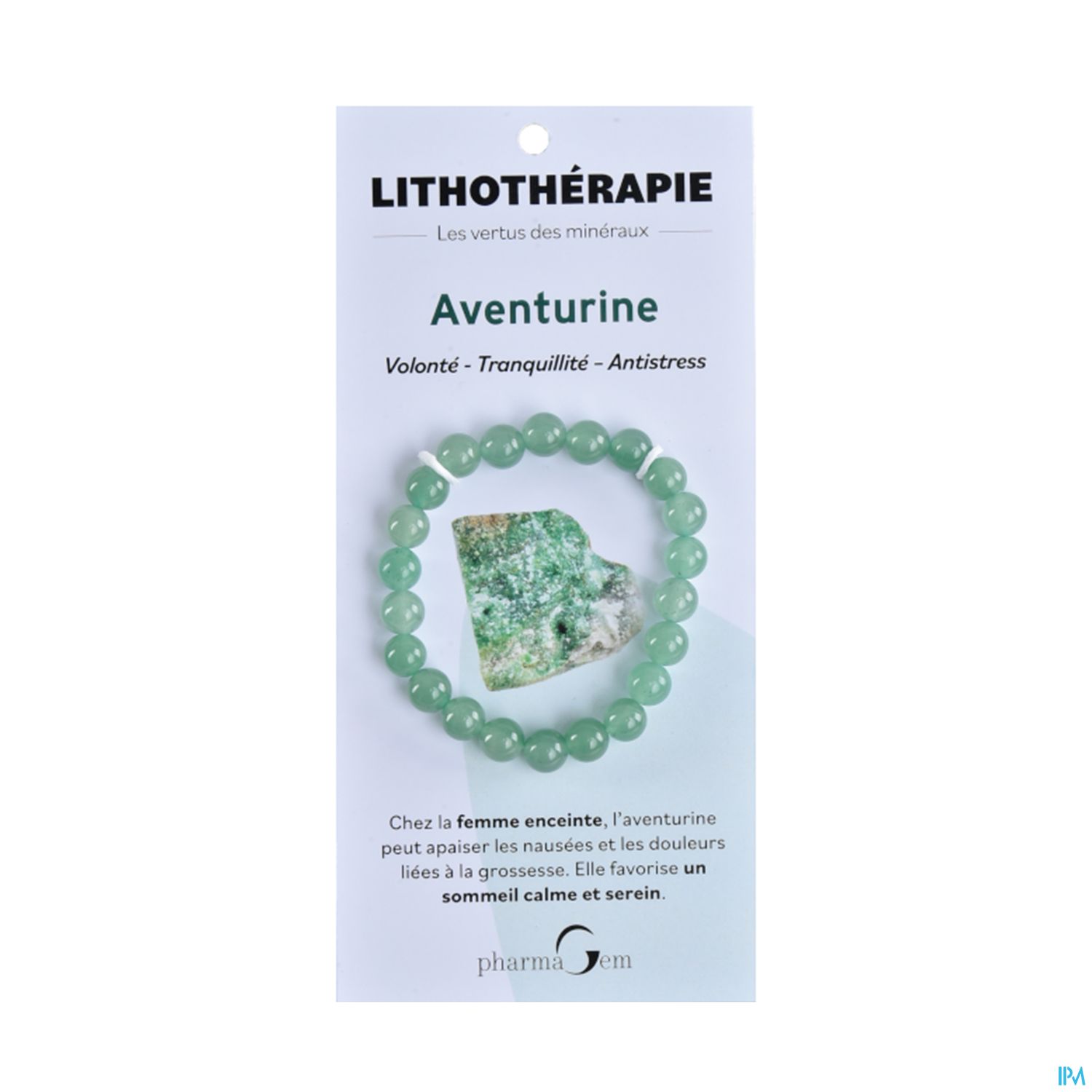 Pharmagem Bracelet Lithotherapie Aventurine 8mm
