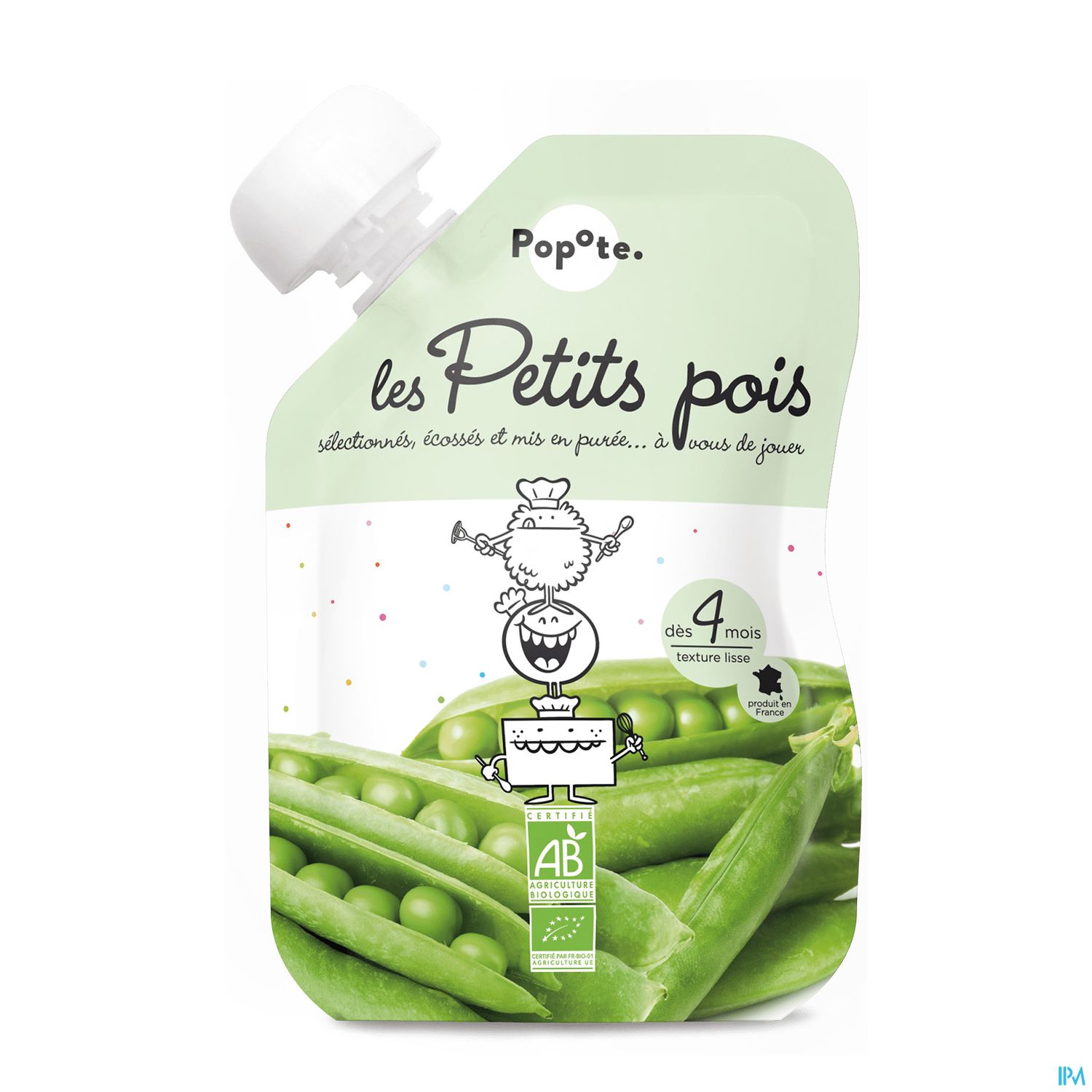 POPOTE PUREE PETITS POIS 120G