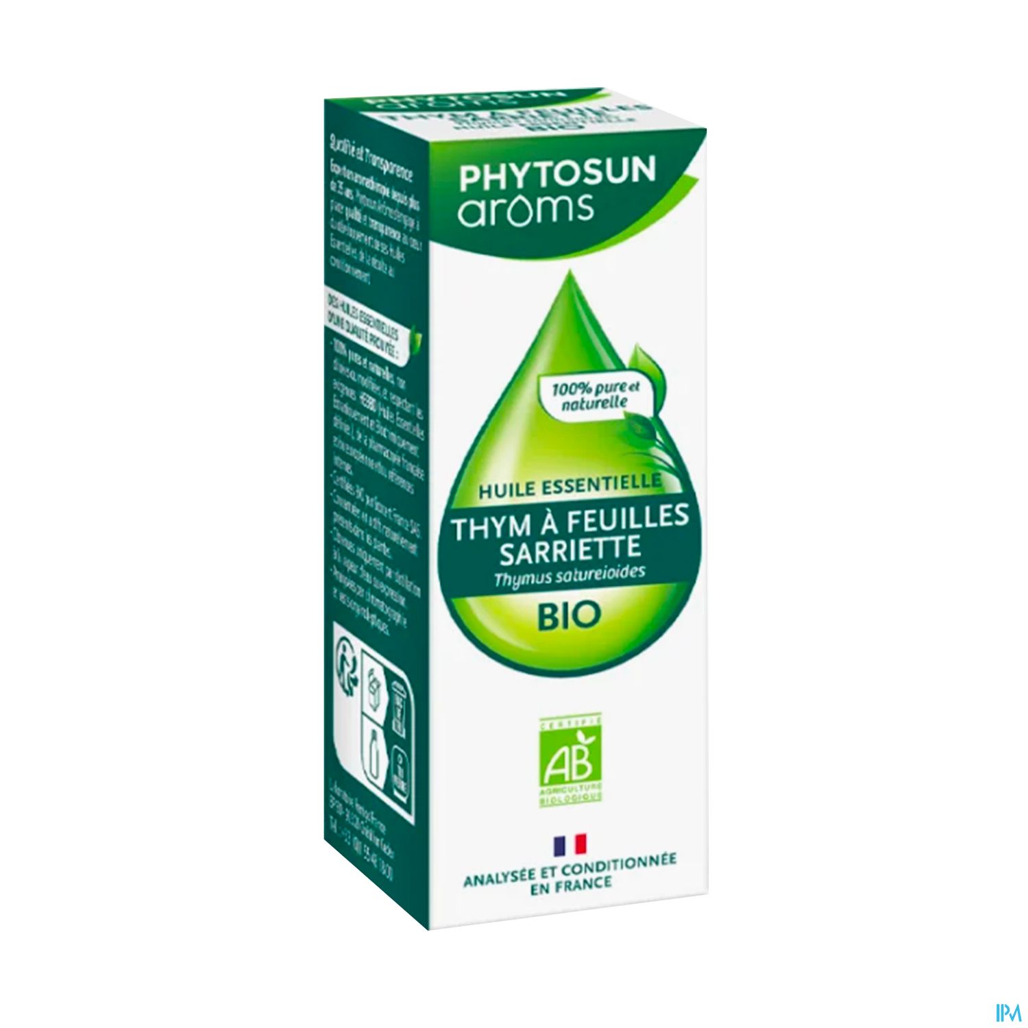 Phytosun Aroms Huile Essentielle Thym Feuille Sarriette Bio 10ml