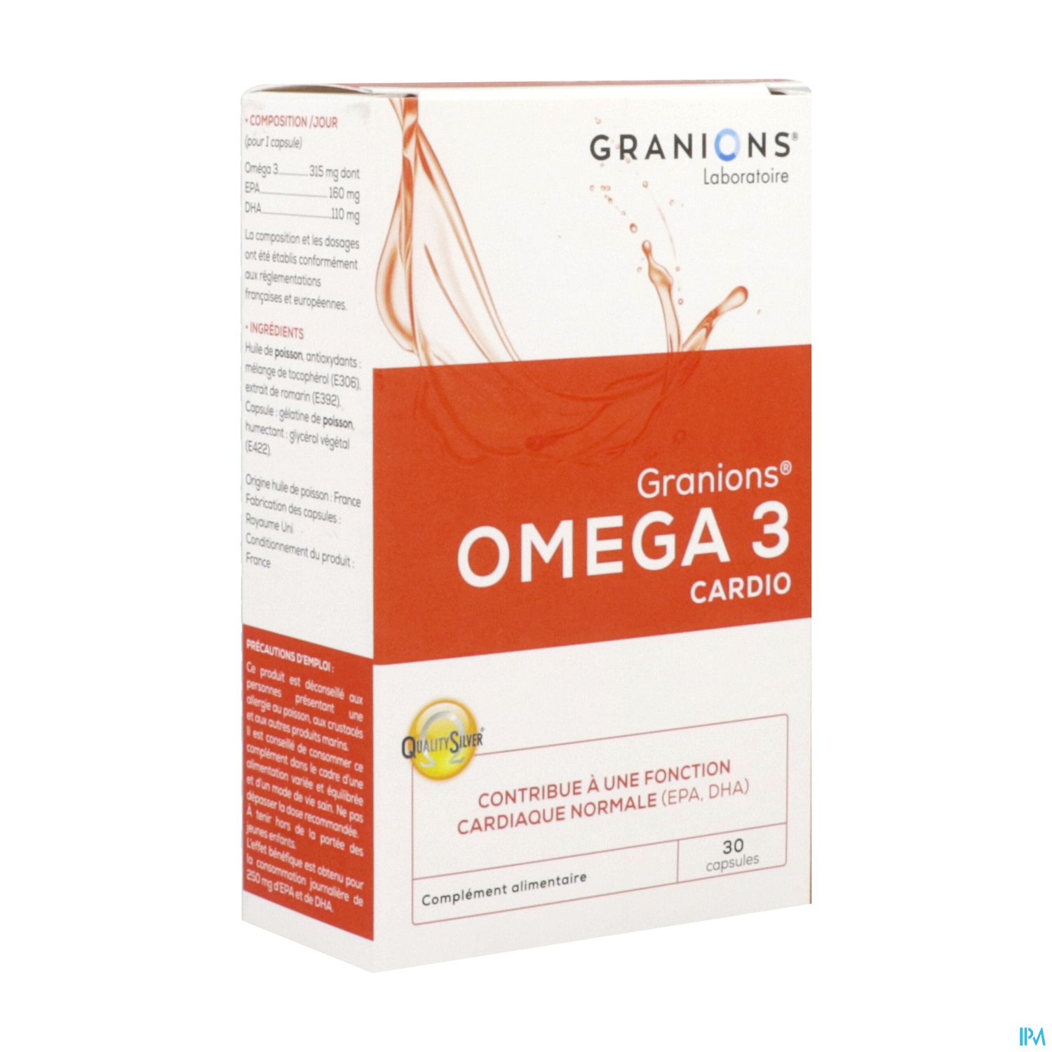 GRANIONS OMEGA3 CARDIO CAPS 30