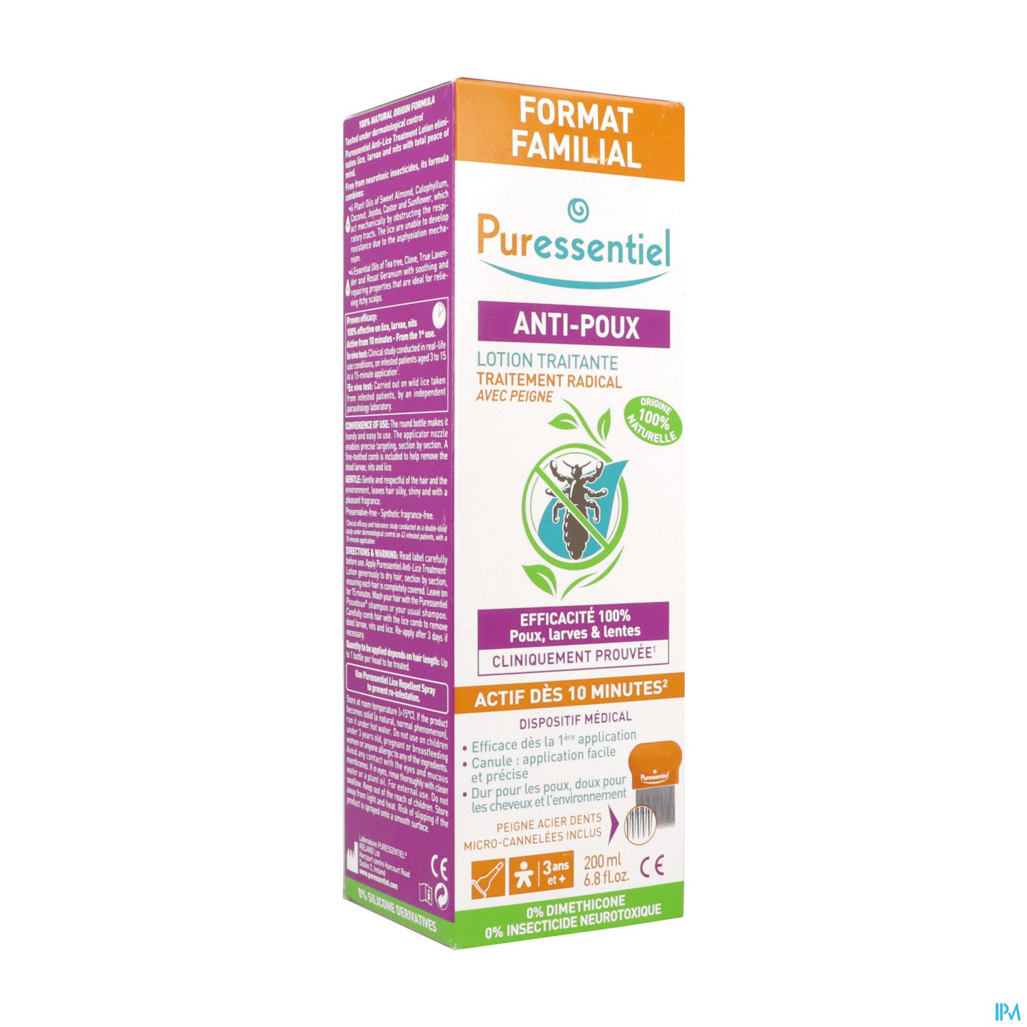 PURESSENTIEL LOT A/POUX200ML+PEIGN