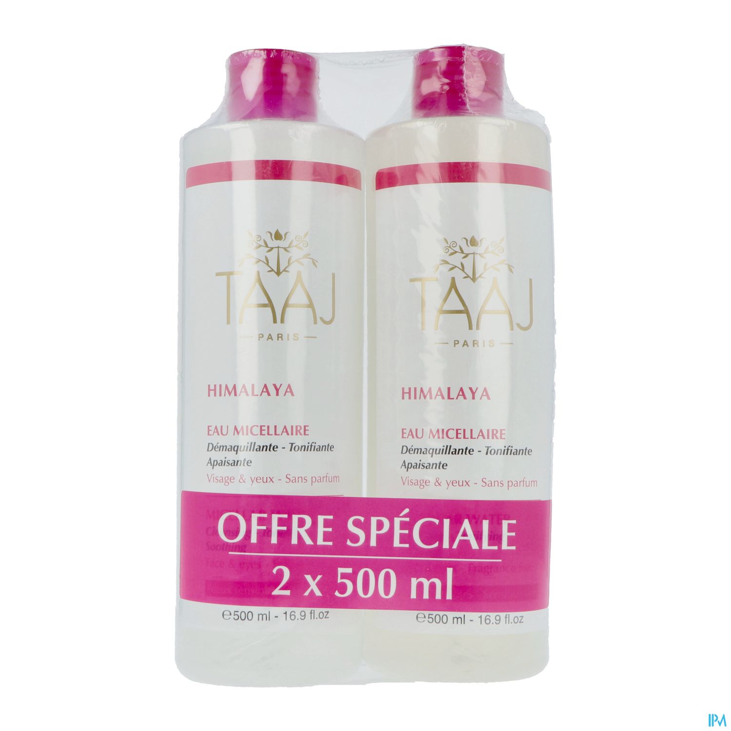 TAAJ HIMALAYA EAU MICEL PS 500MLX2