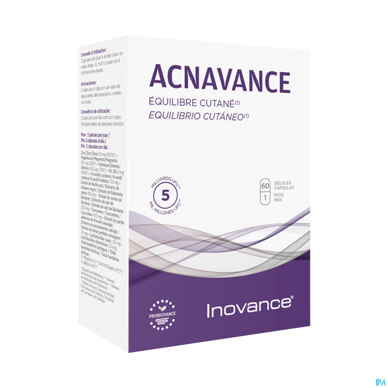 Inovance Acnavance Equilibre De La Peau Gelule 60