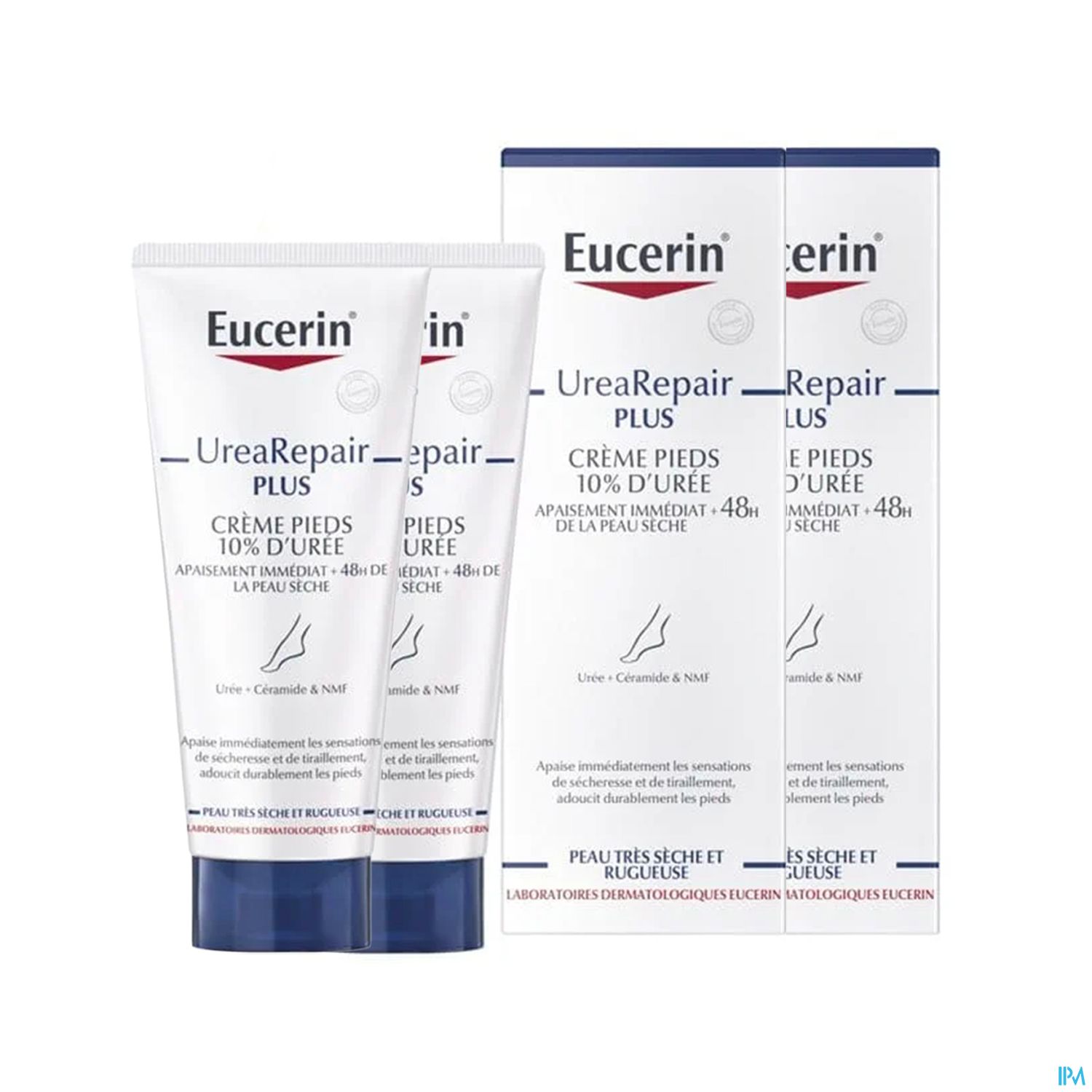 Eucerin Creme Pieds 10% Uree Peaux Seches 100ml X2