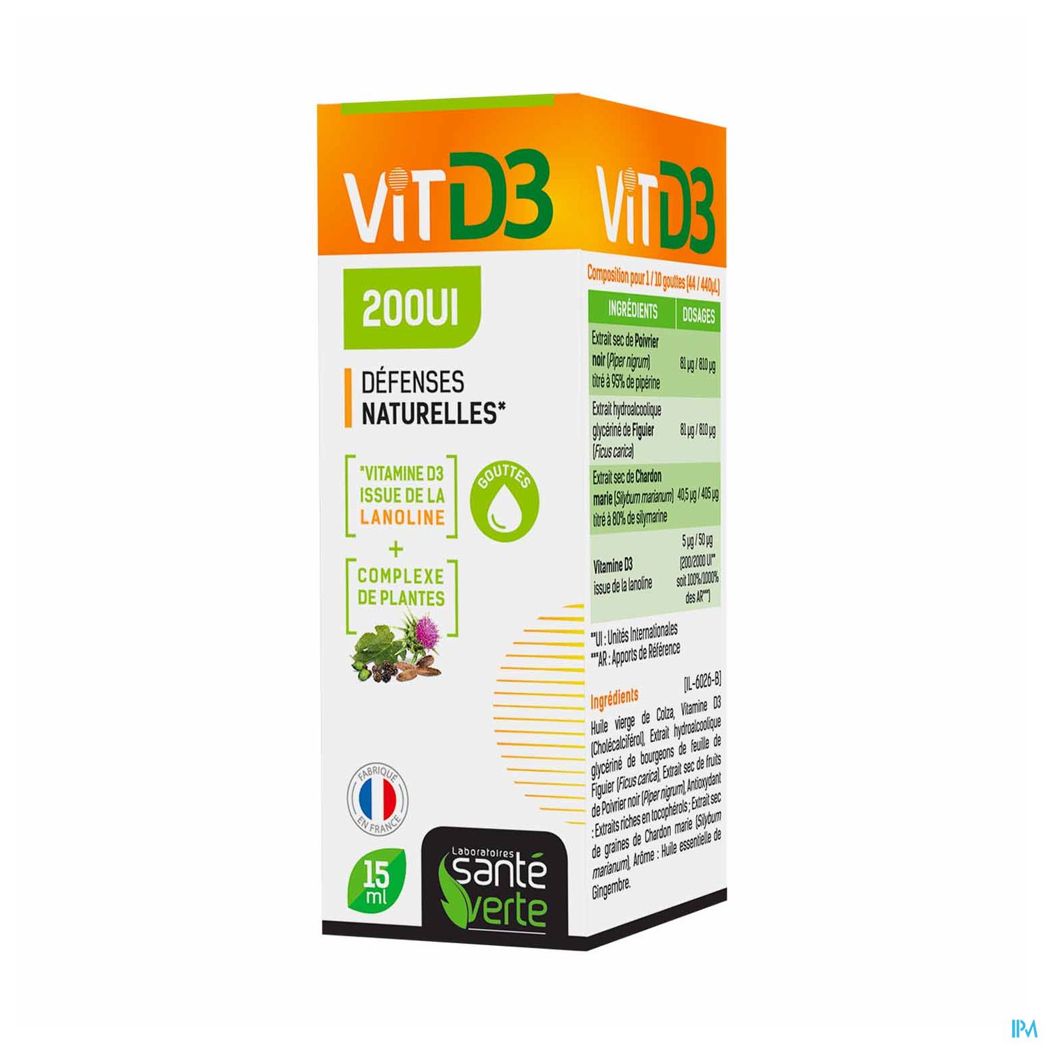 SANTE VERTE VIT D3 200UI 15ML