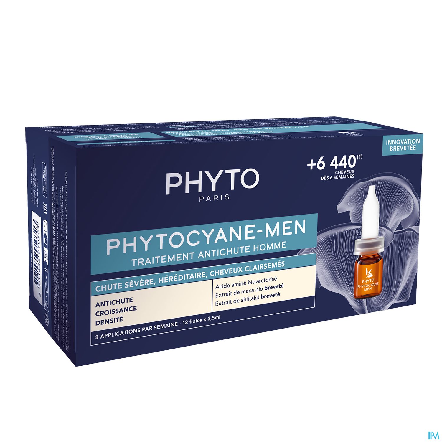 Phytocyane Traitement Antichute Homme Chute Severe Hereditaire Cheveux Clairsemes 3ml5 X12