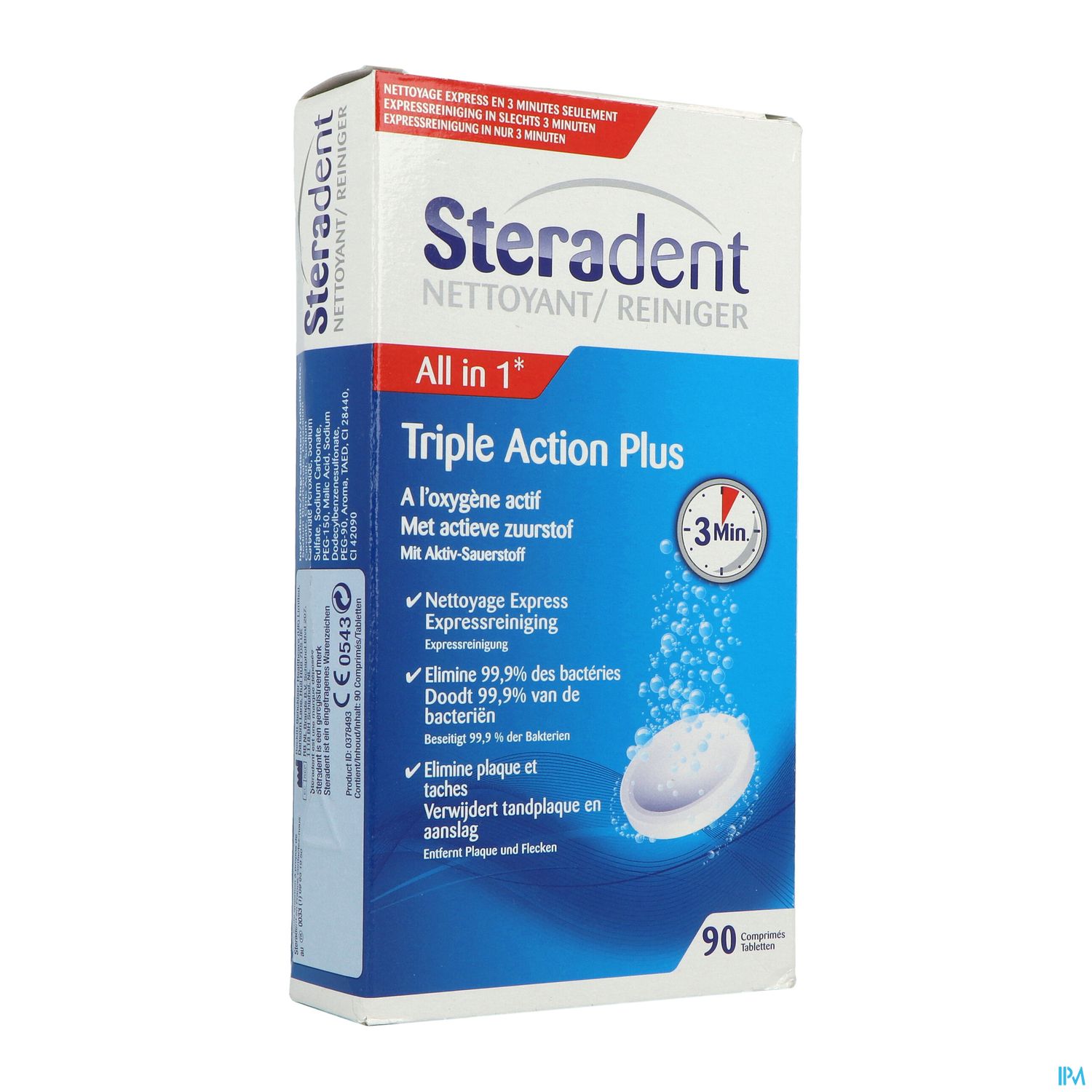 STERADENT NETT TRIPLE ACTION CPR90