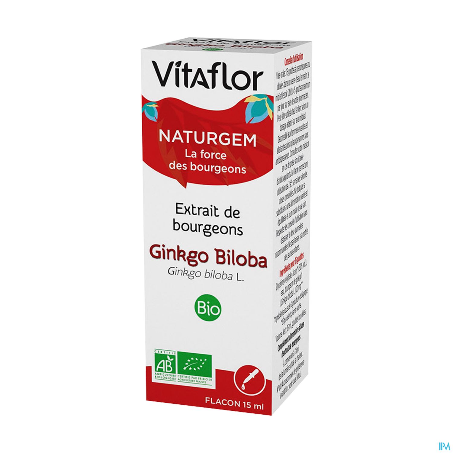 Vitaflor Naturgem Extrait Bourgeon Bio Ginkgo 15ml