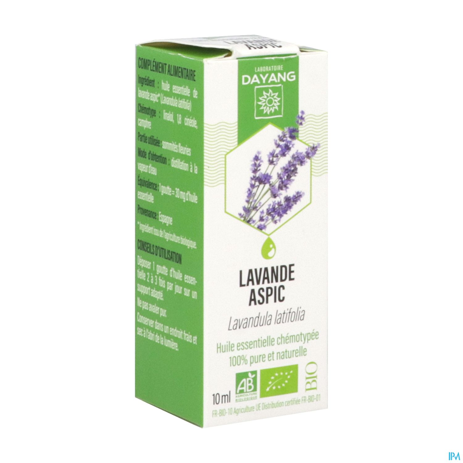 Dayang Huile Essentielle Lavande Aspic Bio 10ml