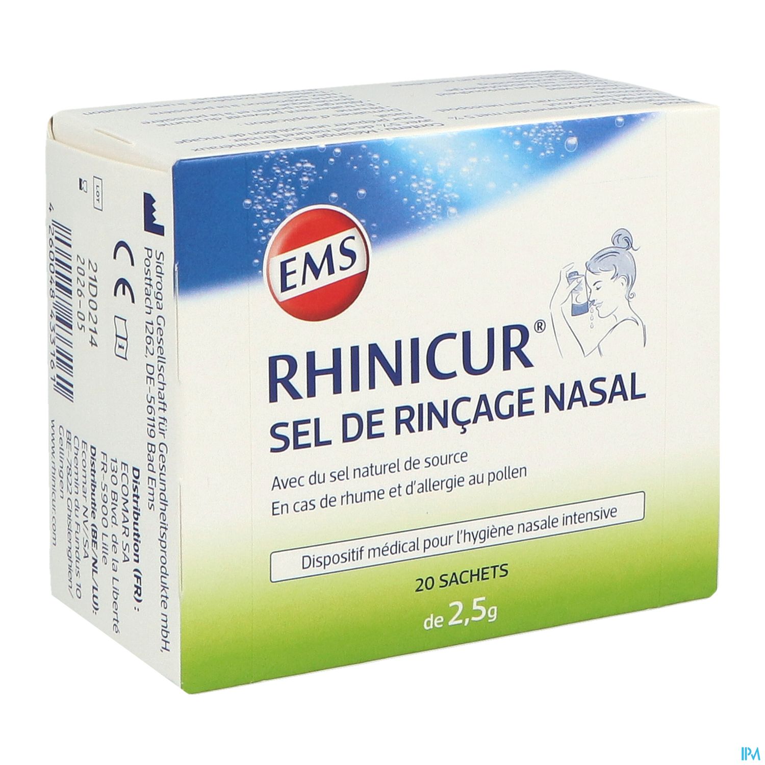 Rhinicur Sel De Rincage Nasal Sachet 2g5 20