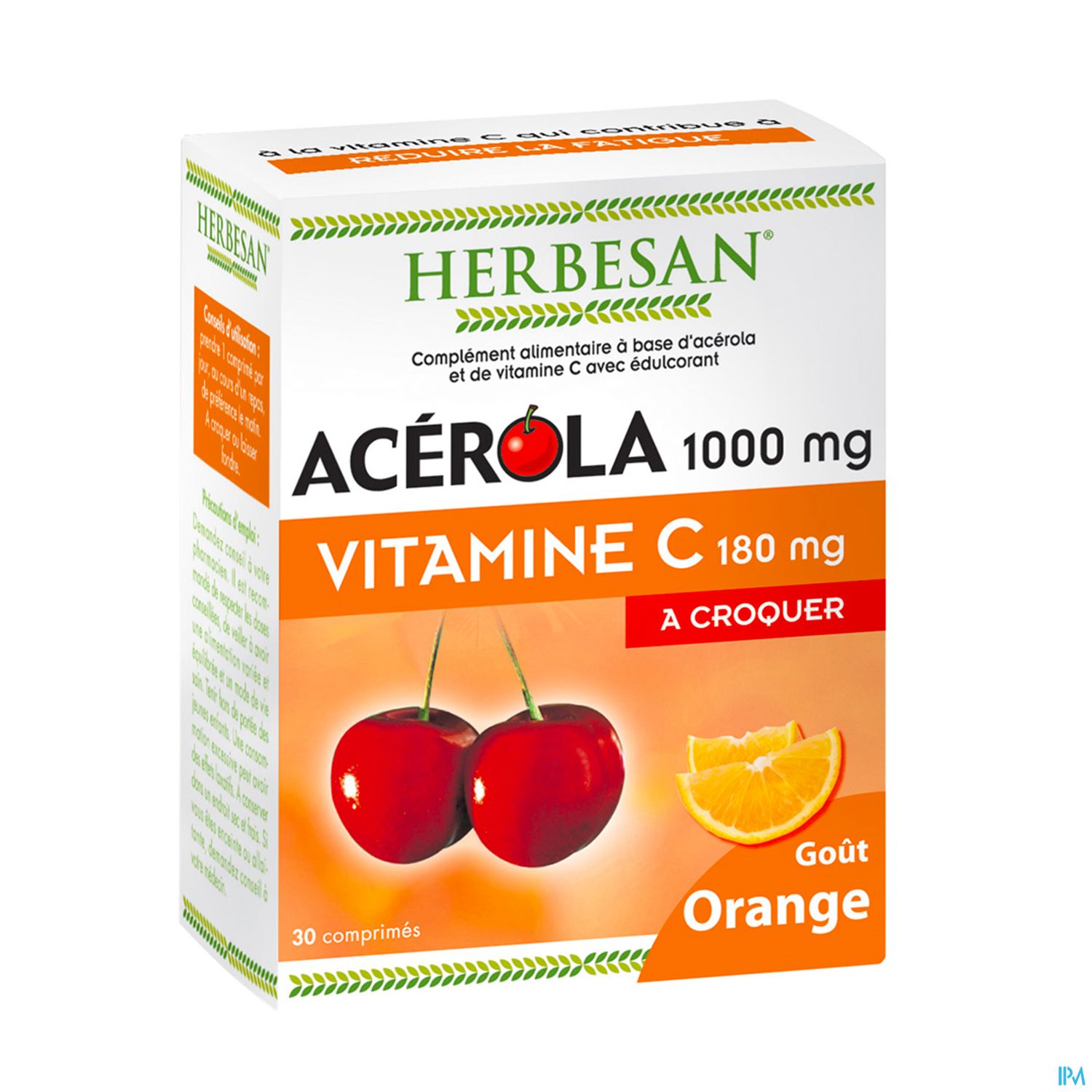 Herbesan acerola 1000 orange comprime a croquer 30