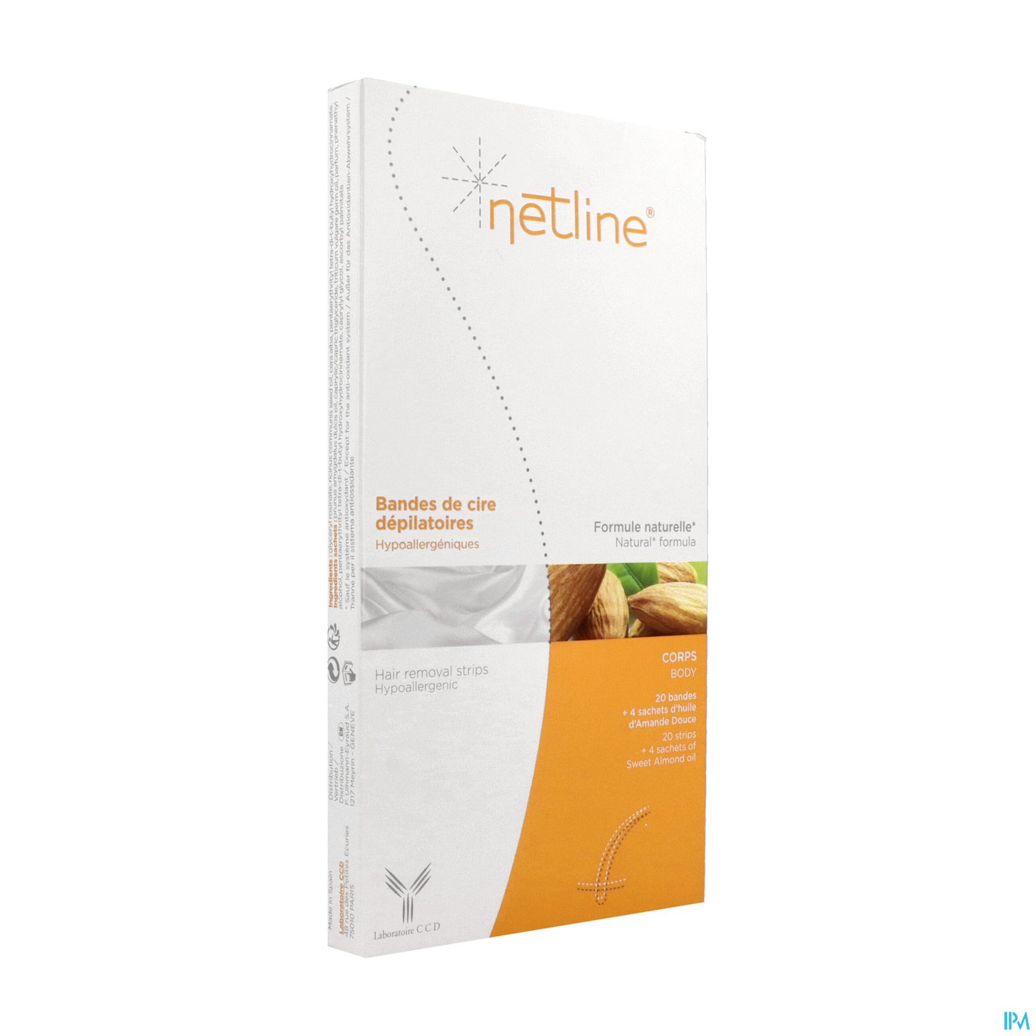 Netline Bandes Depilatoires Hypoallergenique Corps 20