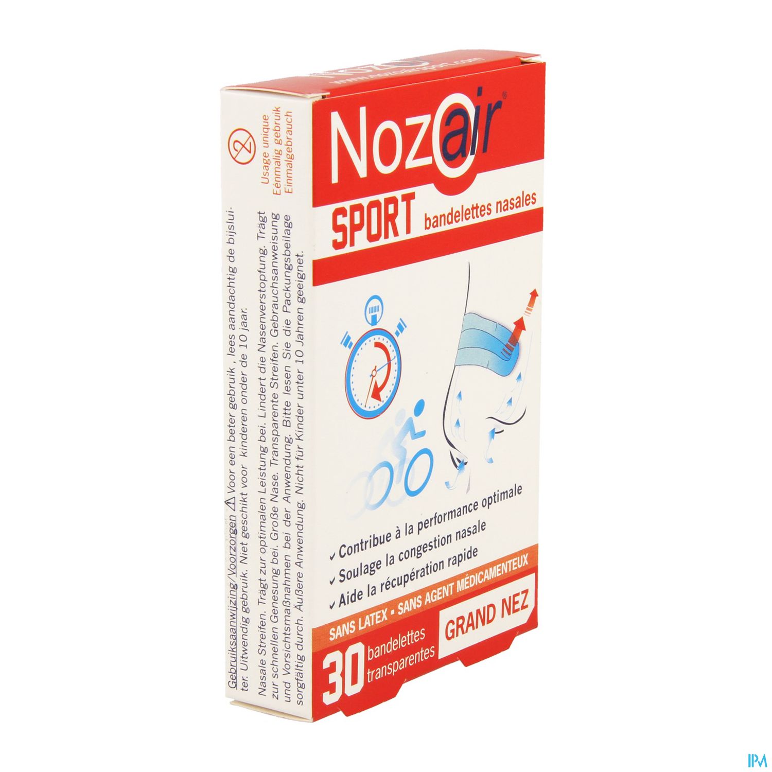 Cooper Nozoair Sport Bandelette Nasale Grand Nez 30