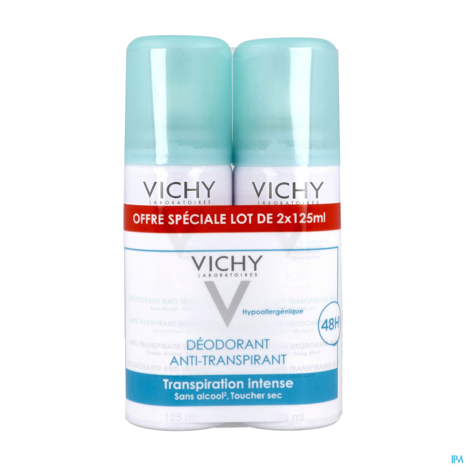 VICHY DEOD A/TRANSP AERO 125ML X2