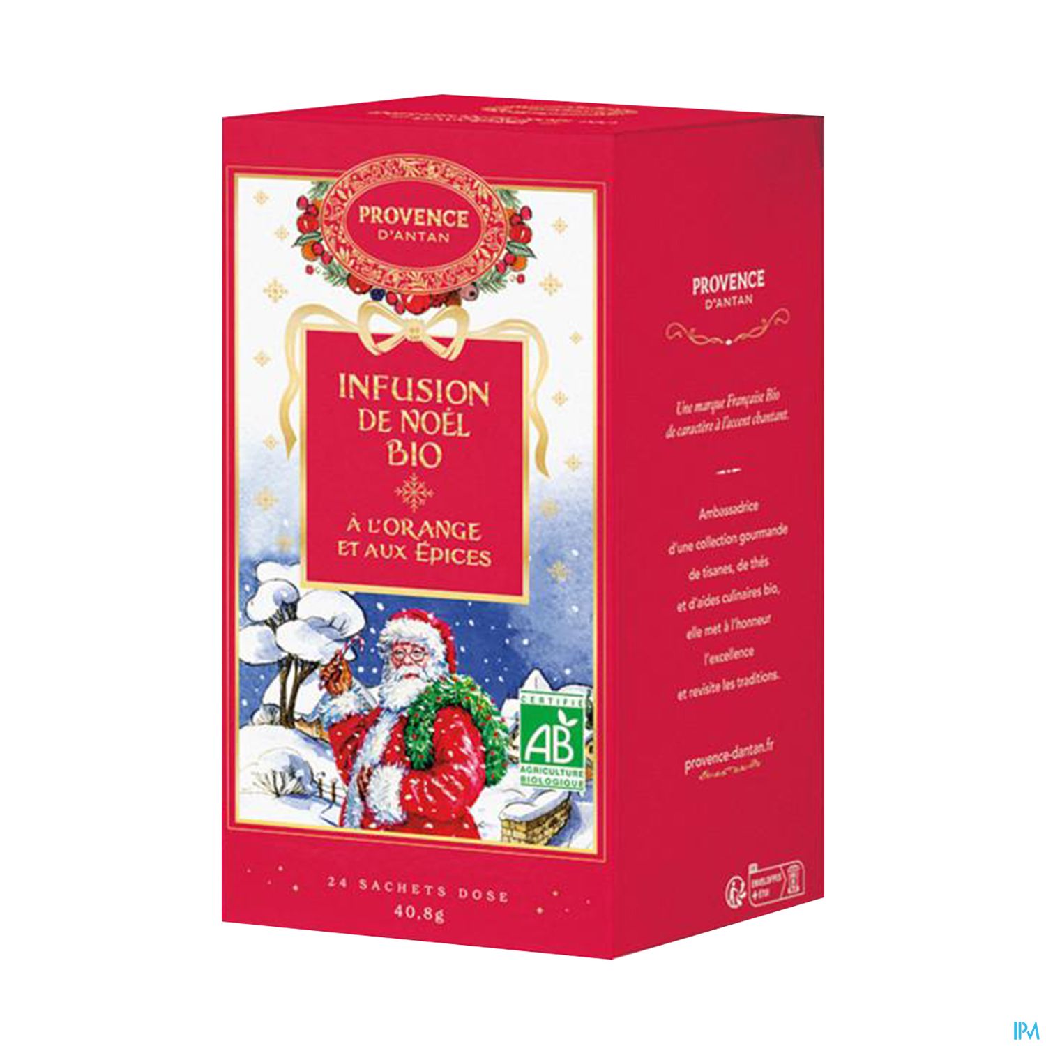 Provence D'antan Rc Infusion Noel Orange Et Epices Bio 40.8g De 24 Sachets