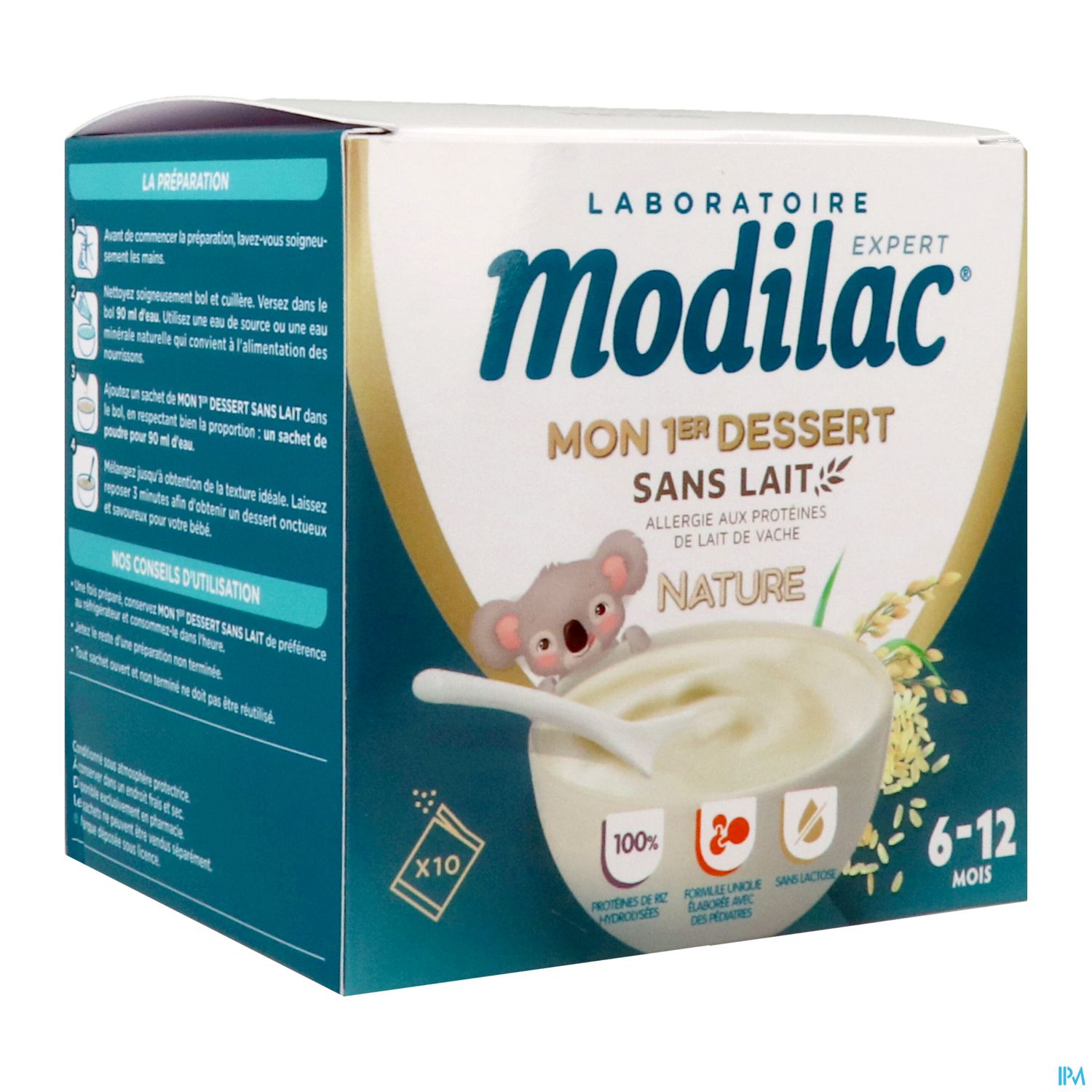 Modilac 1er Dessert Sans Lait Poudre Nature 6mois Sachet 10