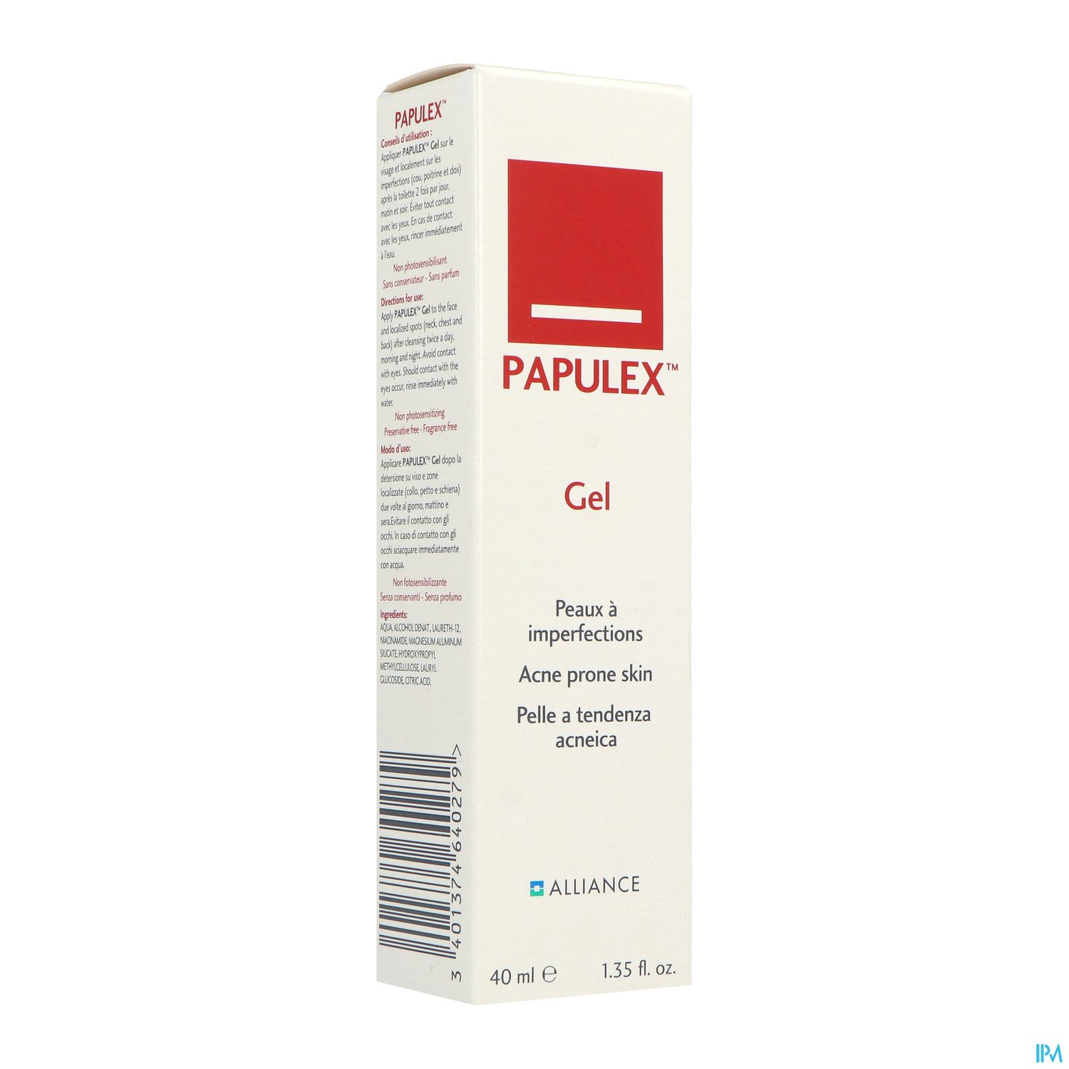 PAPULEX GEL 4P100 TUB 40ML