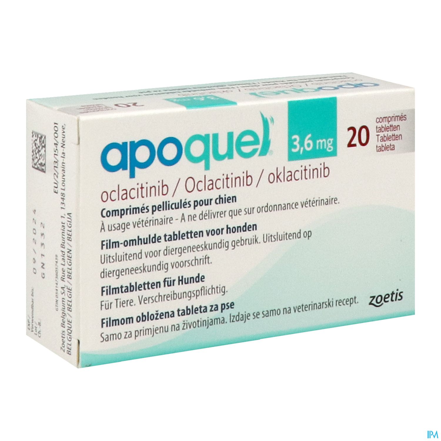 APOQUEL CHIEN 3,6MG CPR 20