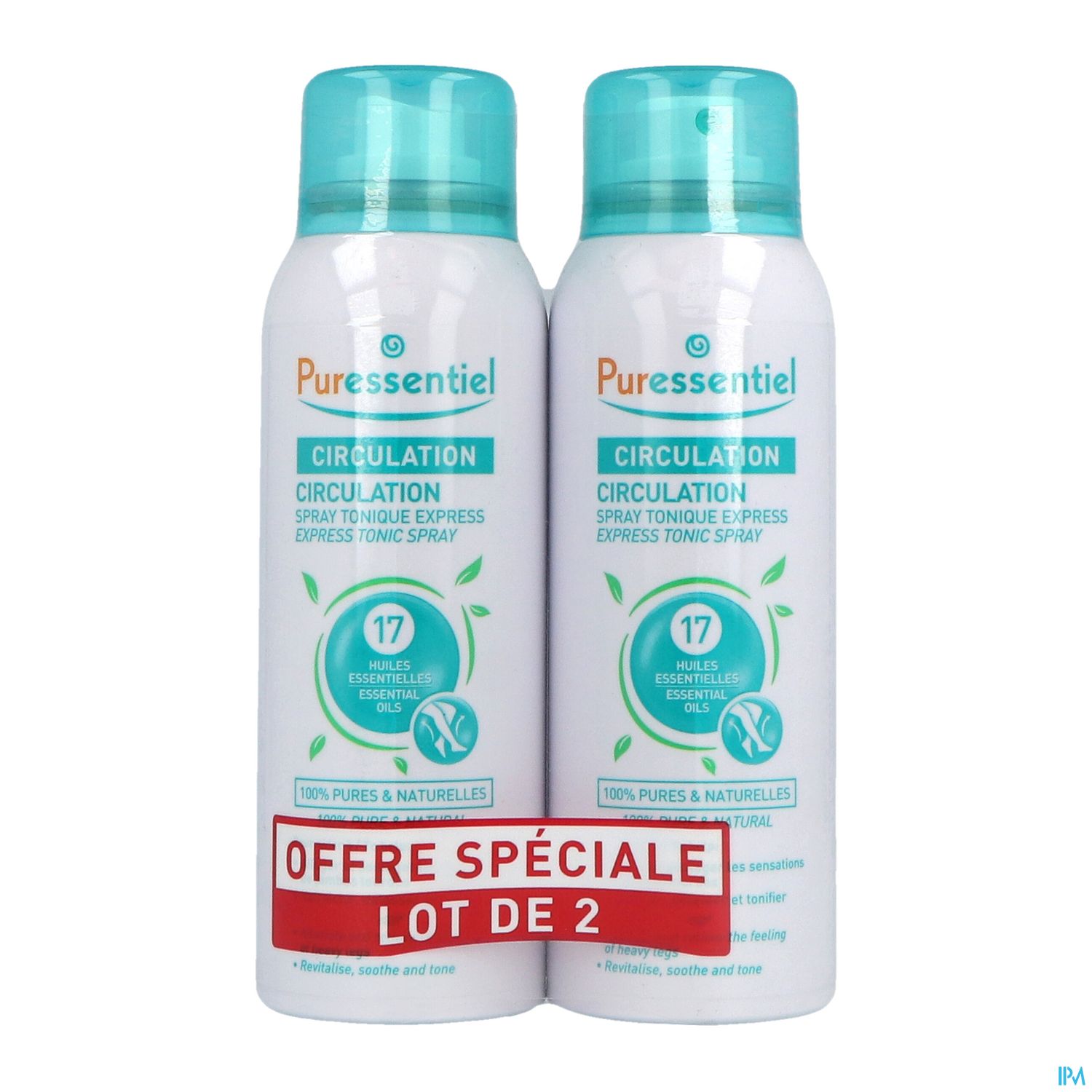Puressentiel Spray Tonique Express Circulation 100ml X2 -50% Sur Le 2eme