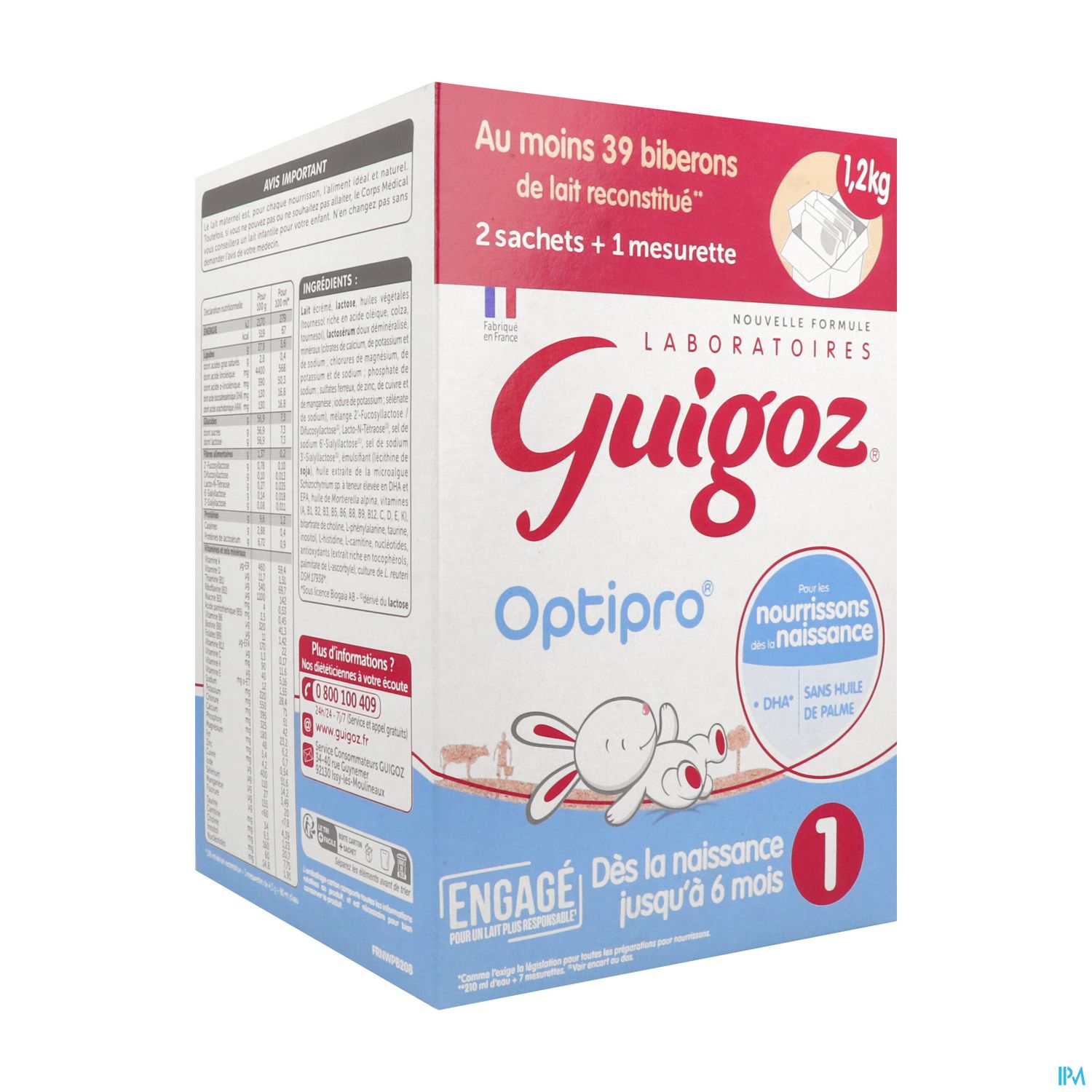 Guigoz 1 Optipro Poudre 1kg2